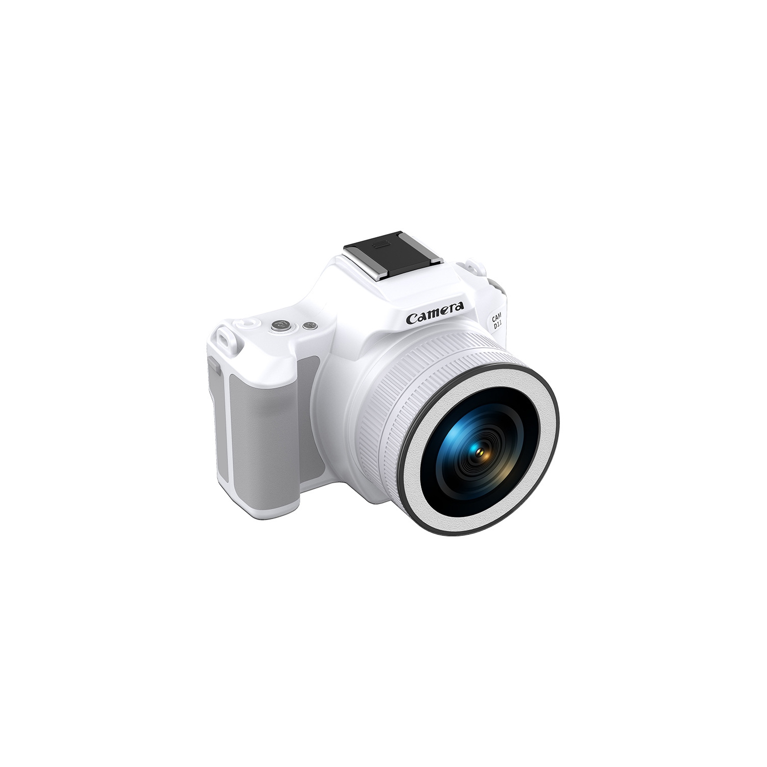 D11 HD 48MP Mini SLR Digital Camera Dual Camera Beauty Light Selfie Video Recording CCD Camera - D11 White Standard 32G Memory Card + Card Reader +