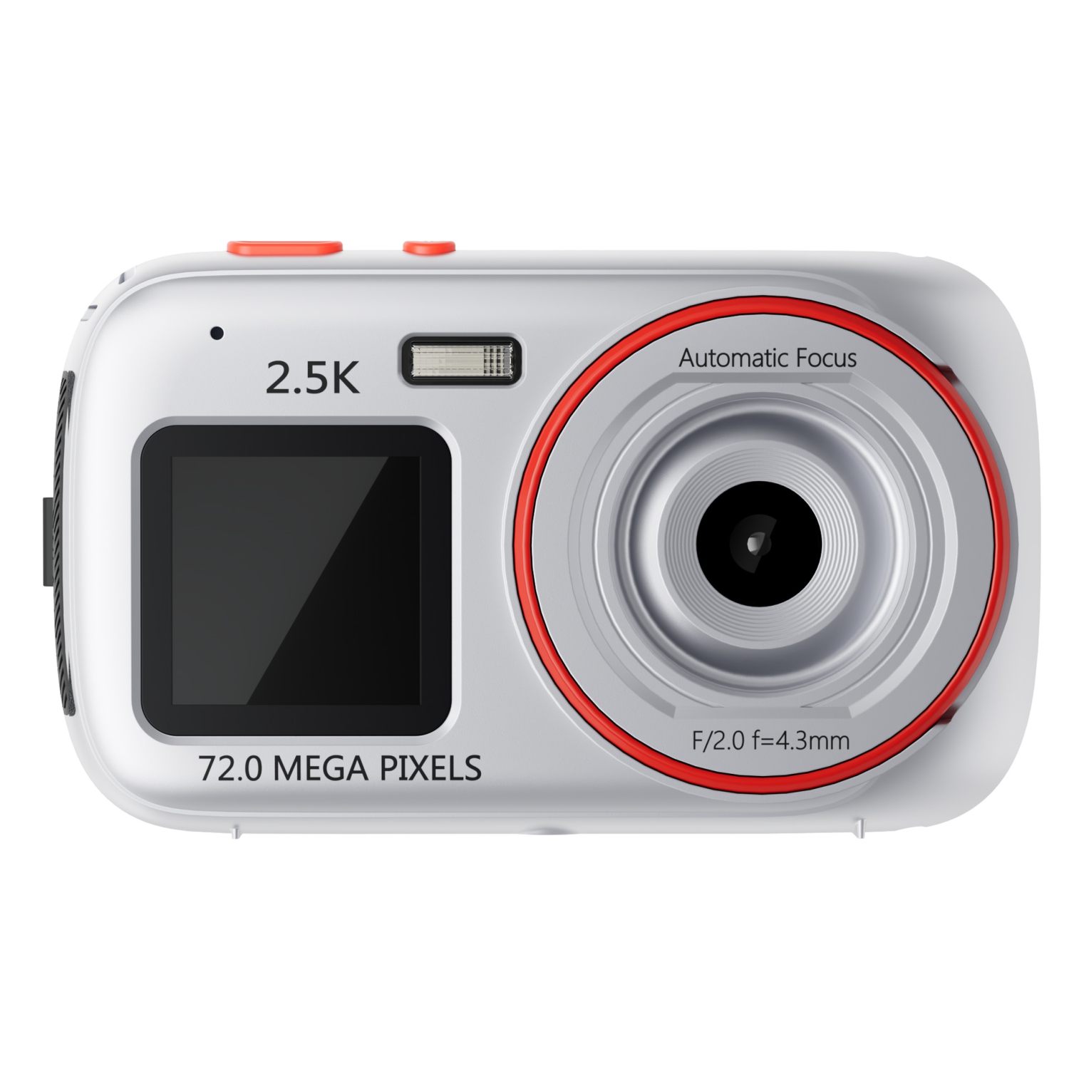 Dual-screen HD digital camera, 16x digital zoom, auto focus, 1.54-inch HD display, 72-megapixel HD camera, suitable for travel and portable shooting