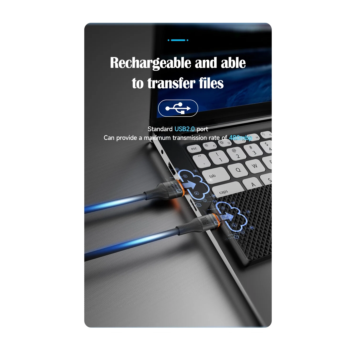 Applicable au câble de chargement rapide deux-en-un de type C 65&nbsp;W ultra rapide câble de chargement flash 20&nbsp;W câble de données de type C +