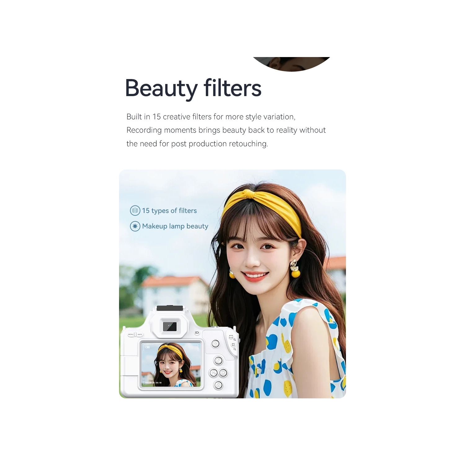 D11 HD 48MP Mini SLR Digital Camera Dual Camera Beauty Light Selfie Video Recording CCD Camera - D11 Black Standard 32G Memory Card + Card Reader +