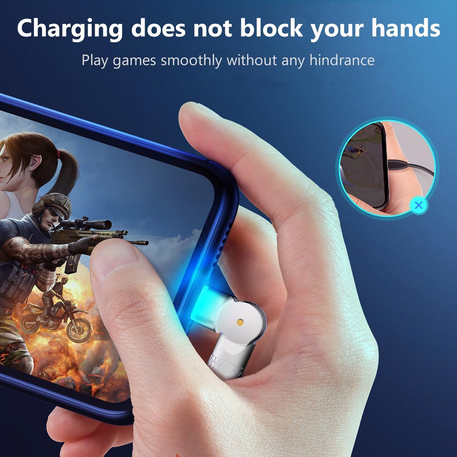 Double elbow typec super fast charging 180 degree rotating data cable charging cable hand-2m [double rotating typec head] 60W