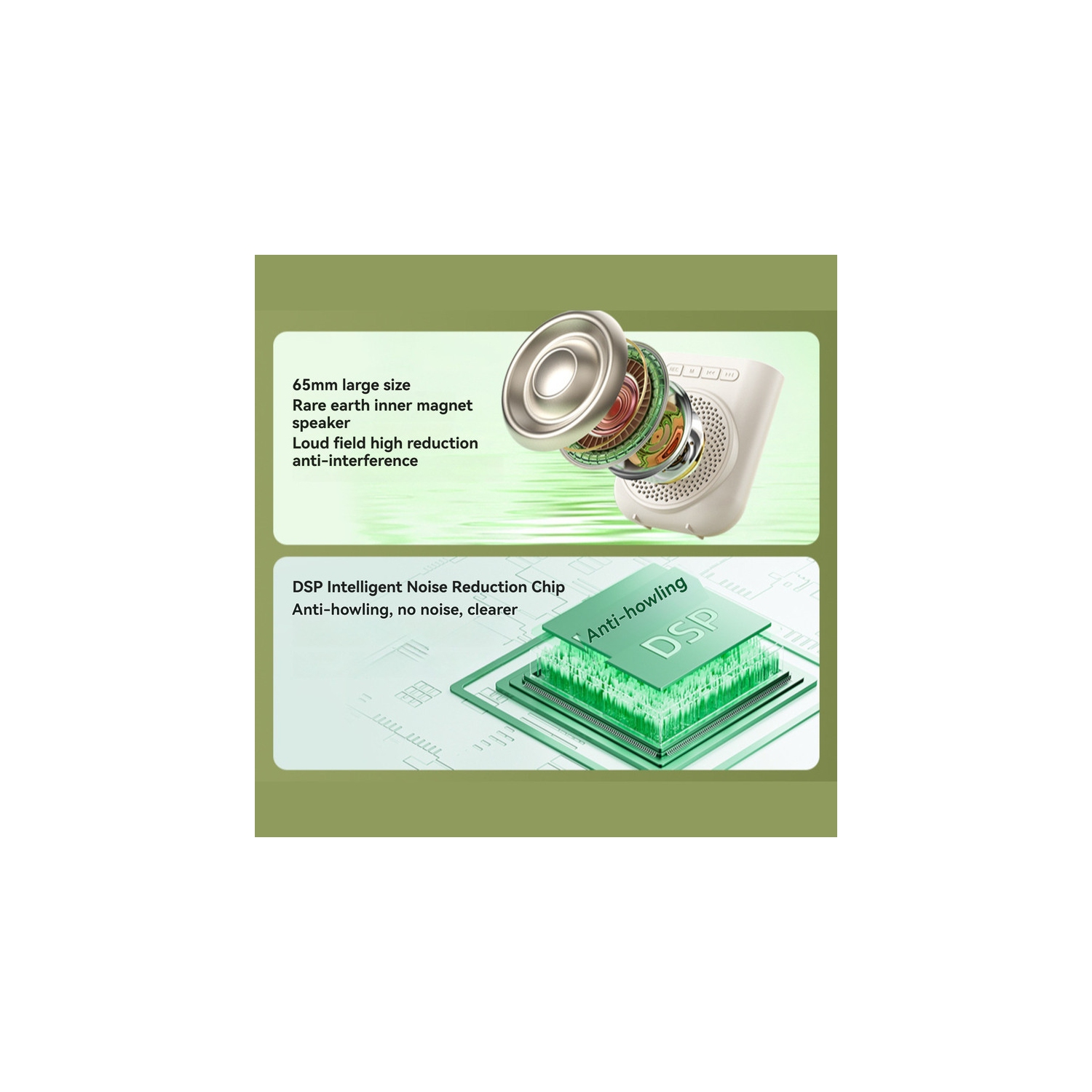 Little Bee Amplifier Speaker Multi-function Amplifier Headband Microphone Teacher Class Microphone - Black [Wired Version]