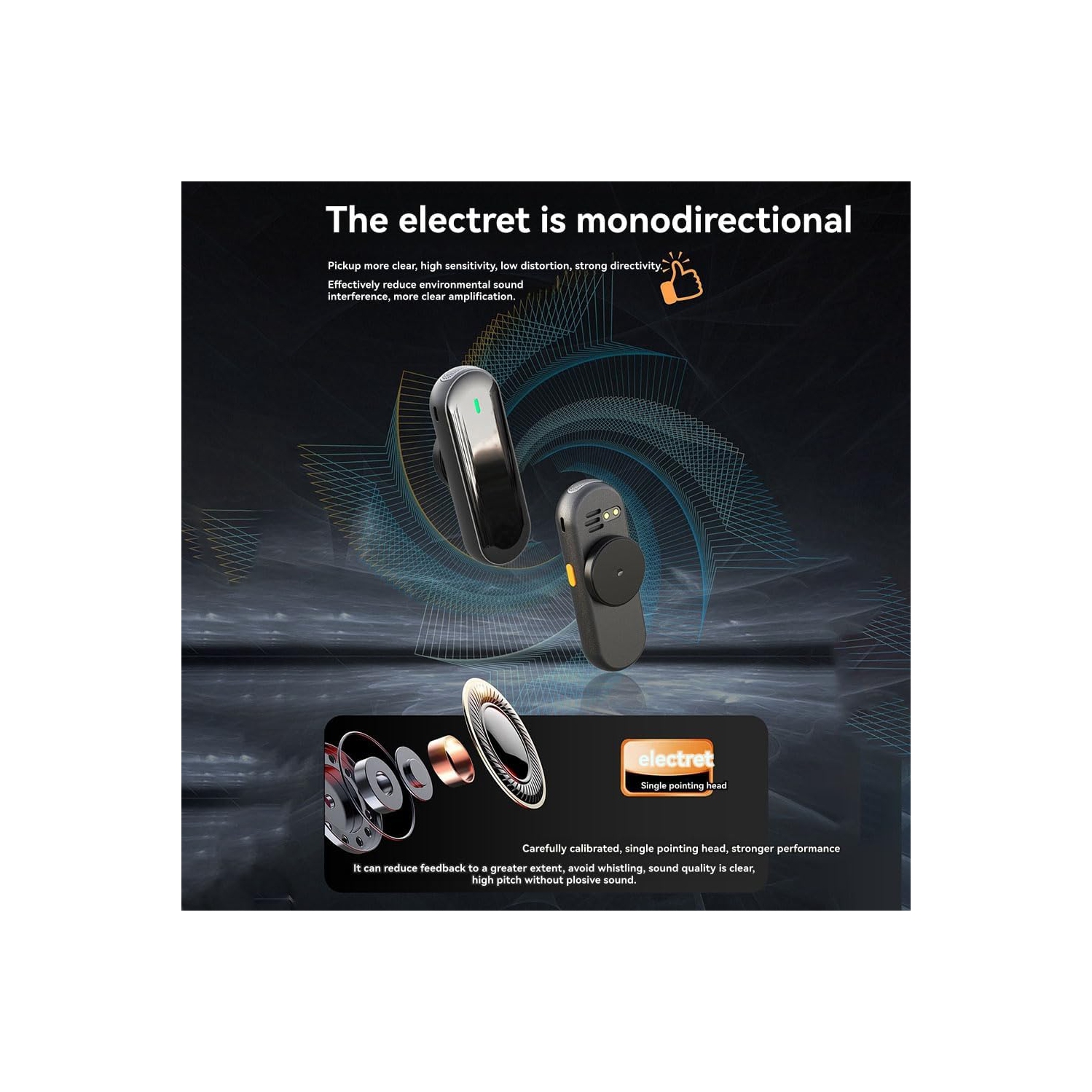 Wireless Lavalier Microphone, Portable Speech Amplifier with 2 Microphones and Rechargeable Speaker for Classrooms, Meetings and Lectures