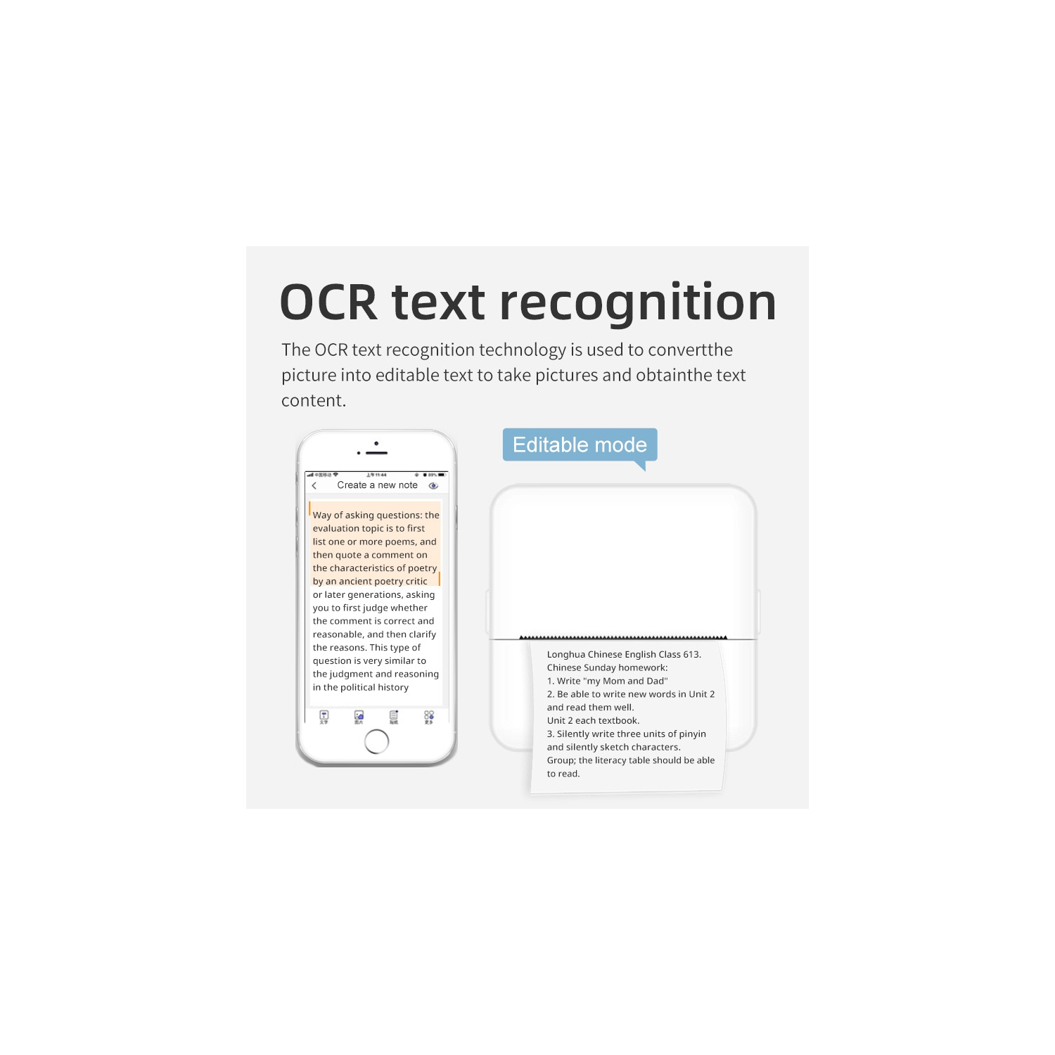 Printer | Instant Sticker Printer | Inkless Portable Printer | Wireless Photo Printer | Pocket Printer | Sticky Note Printer - Pink + 5 Rolls of