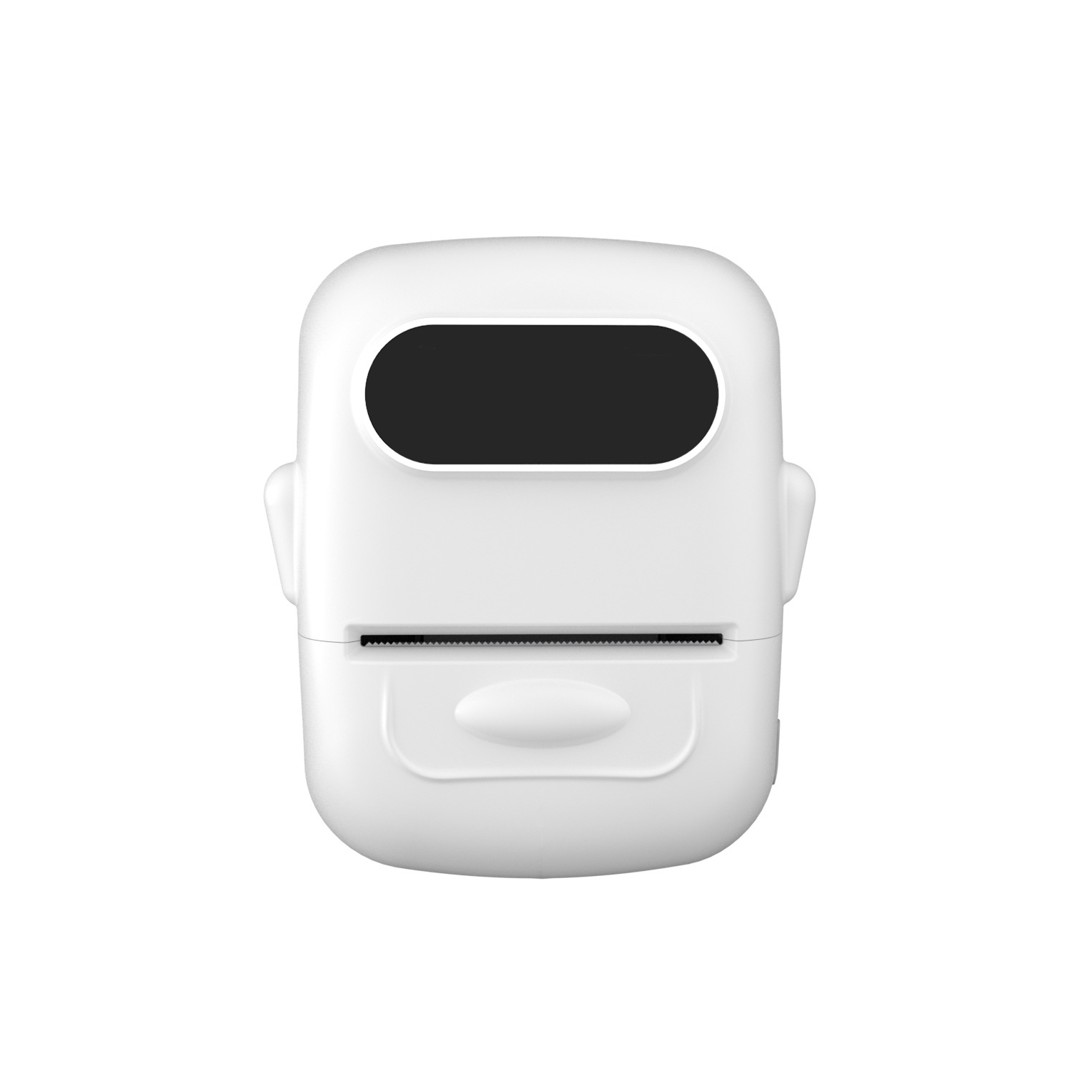 Portable label printer, thermal label machine, barcode label printer, portable wireless label maker - white