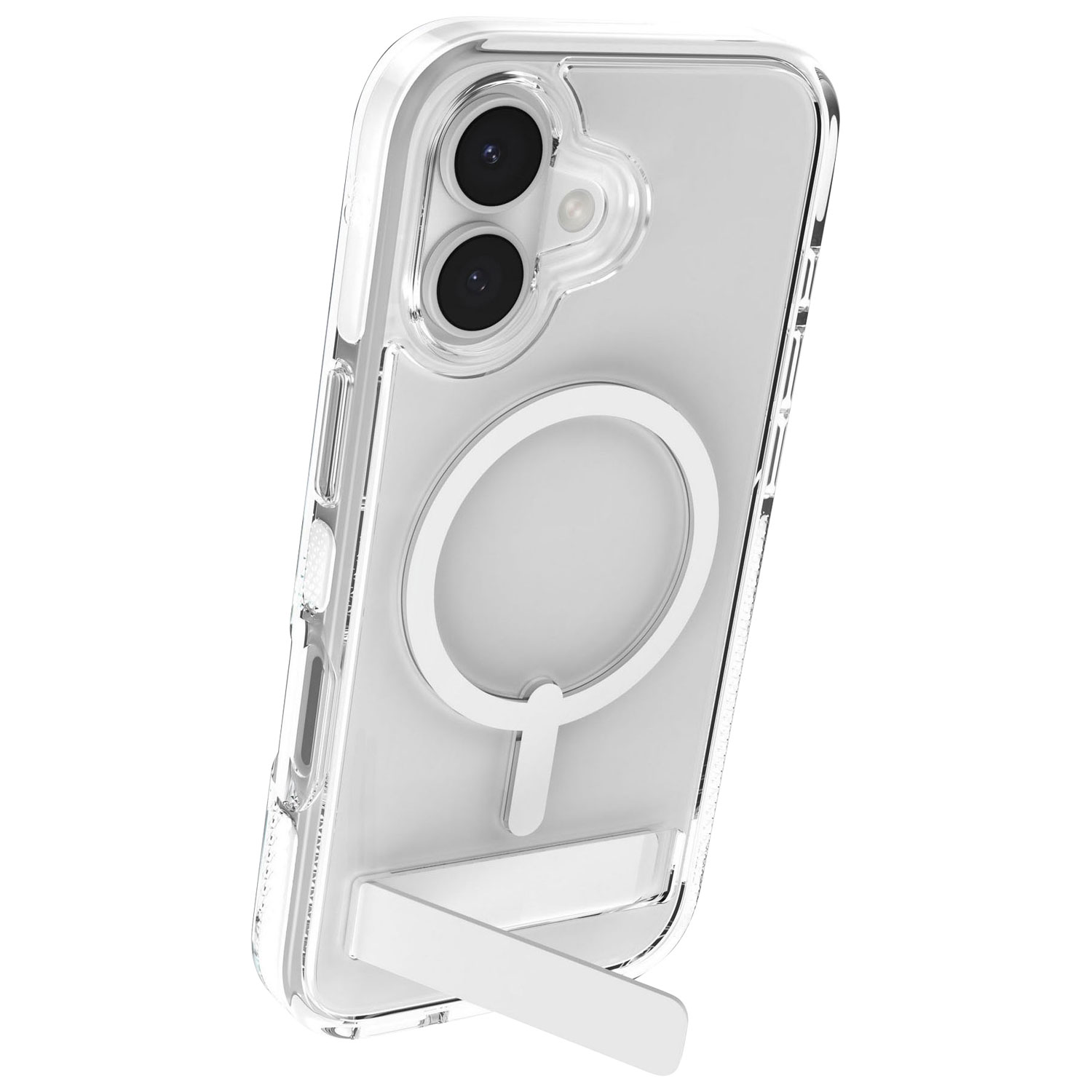 Étui rigide ajusté Santa Cruz Snap de ZAGG avec MagSafe et béquille pour iPhone 17 - Blanc