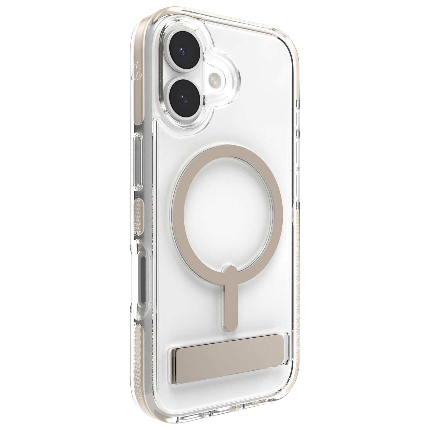 ZAGG Santa Cruz Snap Fitted Hard Shell Case with MagSafe & Kickstand for iPhone 17 - Titanium