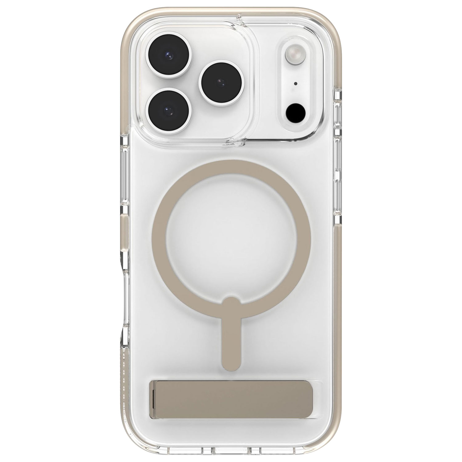 ZAGG Santa Cruz Snap Fitted Hard Shell Case with MagSafe & Kickstand for iPhone 17 Pro - Titanium