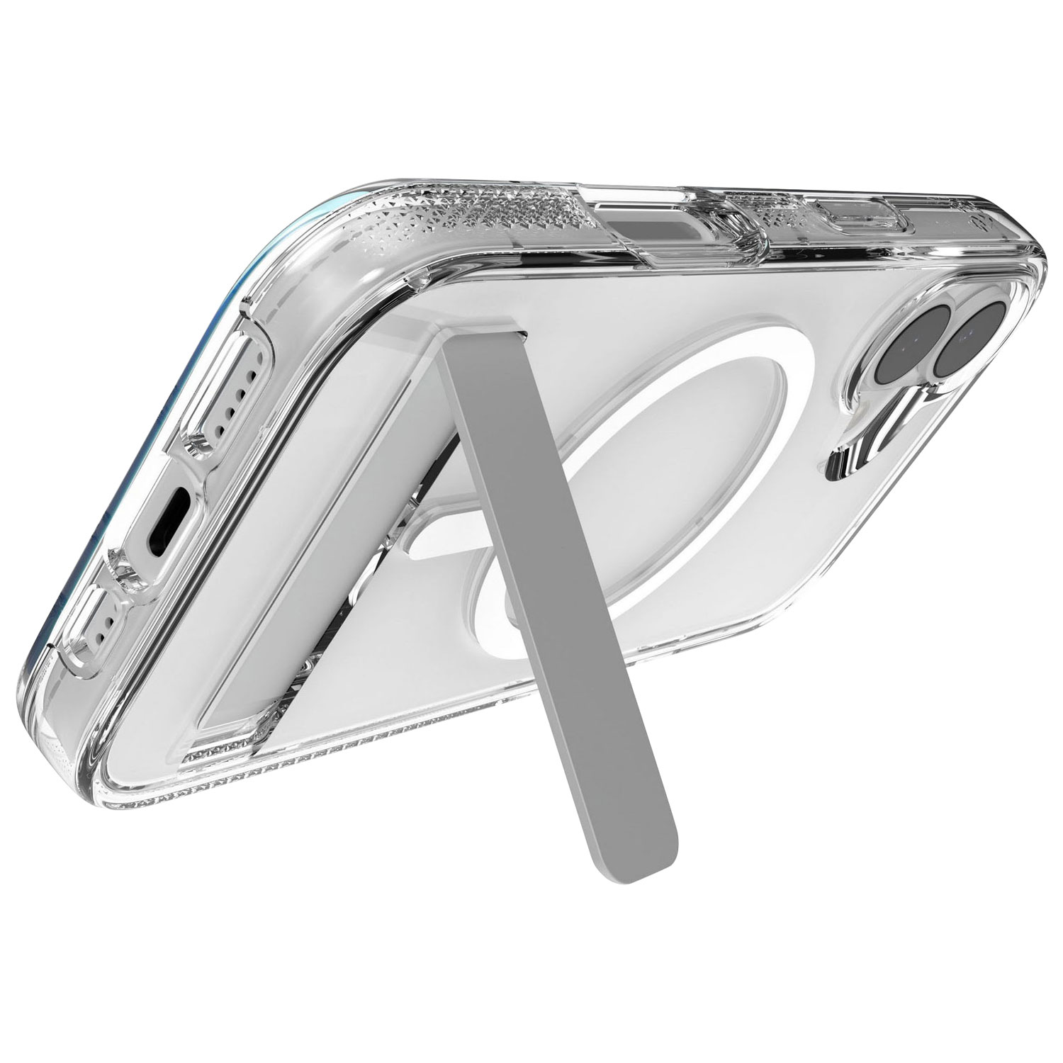 Étui rigide ajusté Crystal Palace Snap de ZAGG avec béquille pour iPhone 17 - Transparent