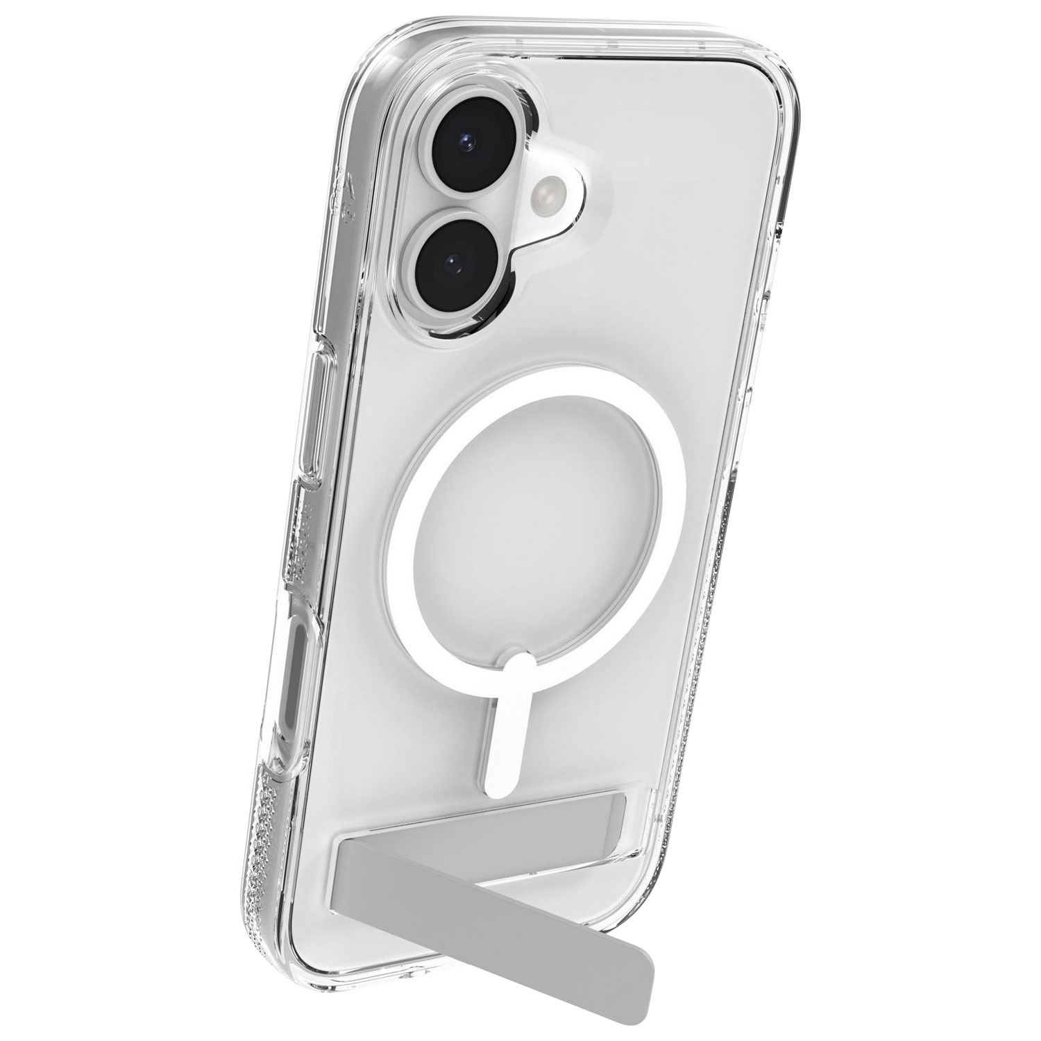 Étui rigide ajusté Crystal Palace Snap de ZAGG avec béquille pour iPhone 17 - Transparent