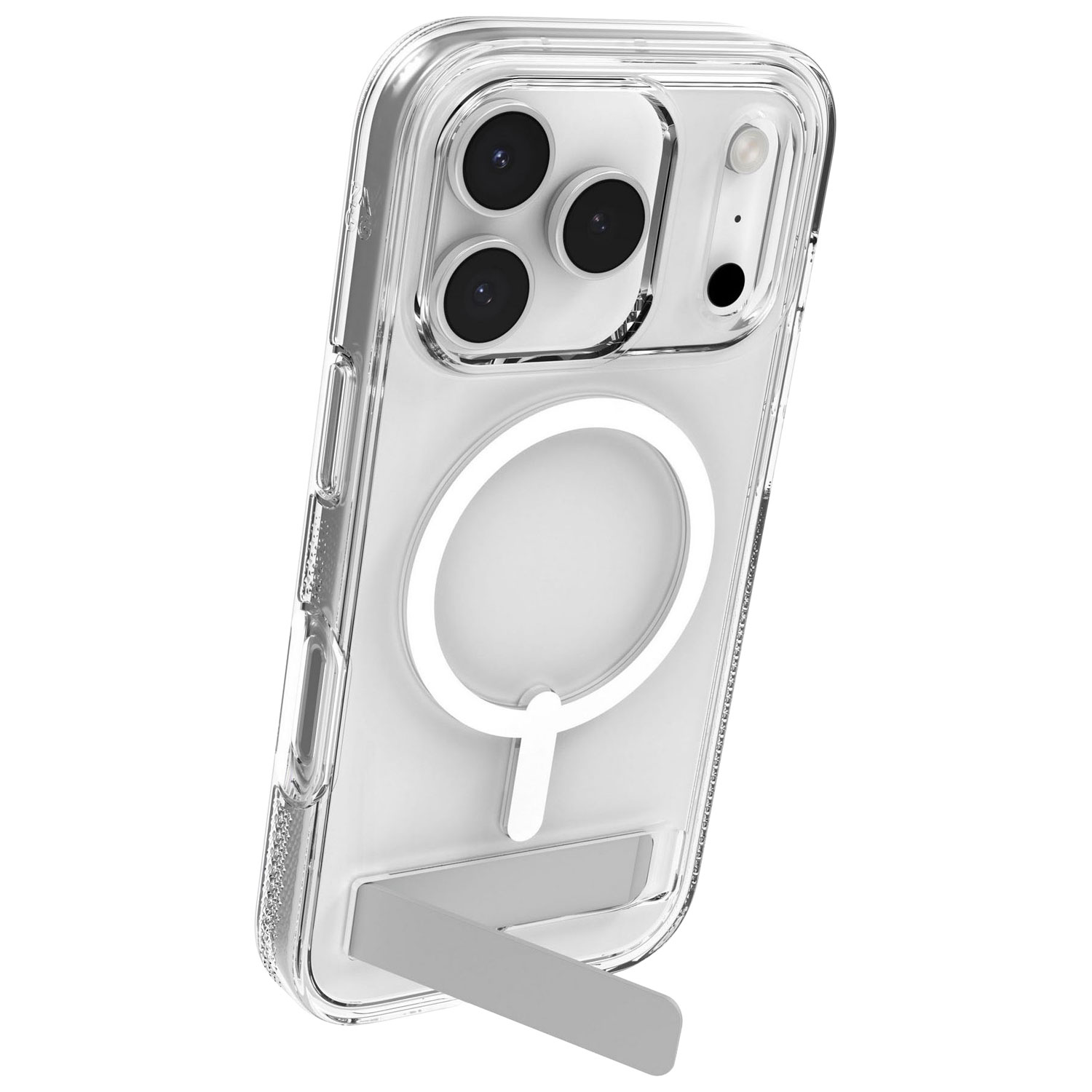 Étui rigide ajusté Crystal Palace Snap de ZAGG avec béquille pour iPhone 17 Pro - Transparent