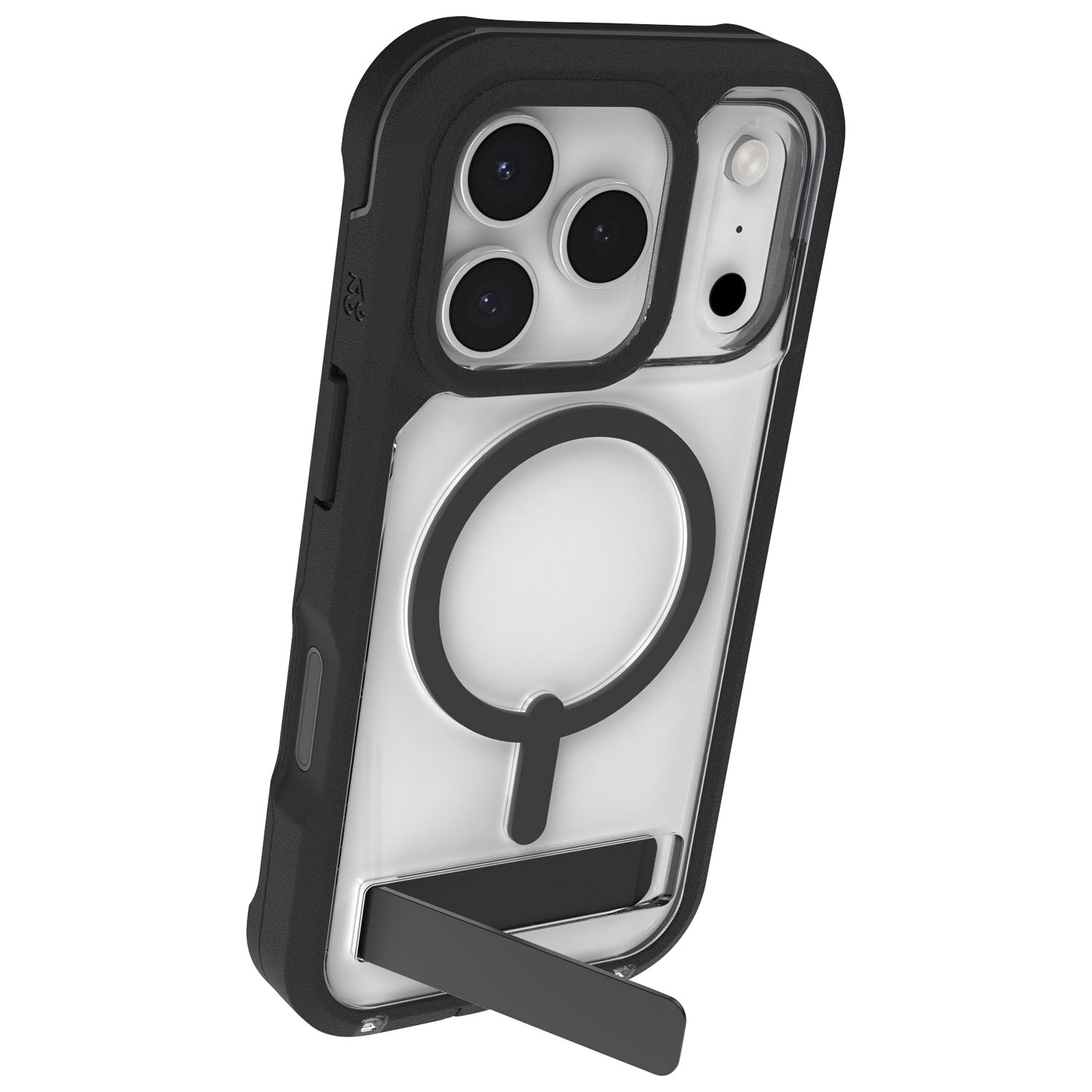 Étui rigide ajusté Rainier Snap de ZAGG avec béquille pour iPhone 17 Pro - Noir