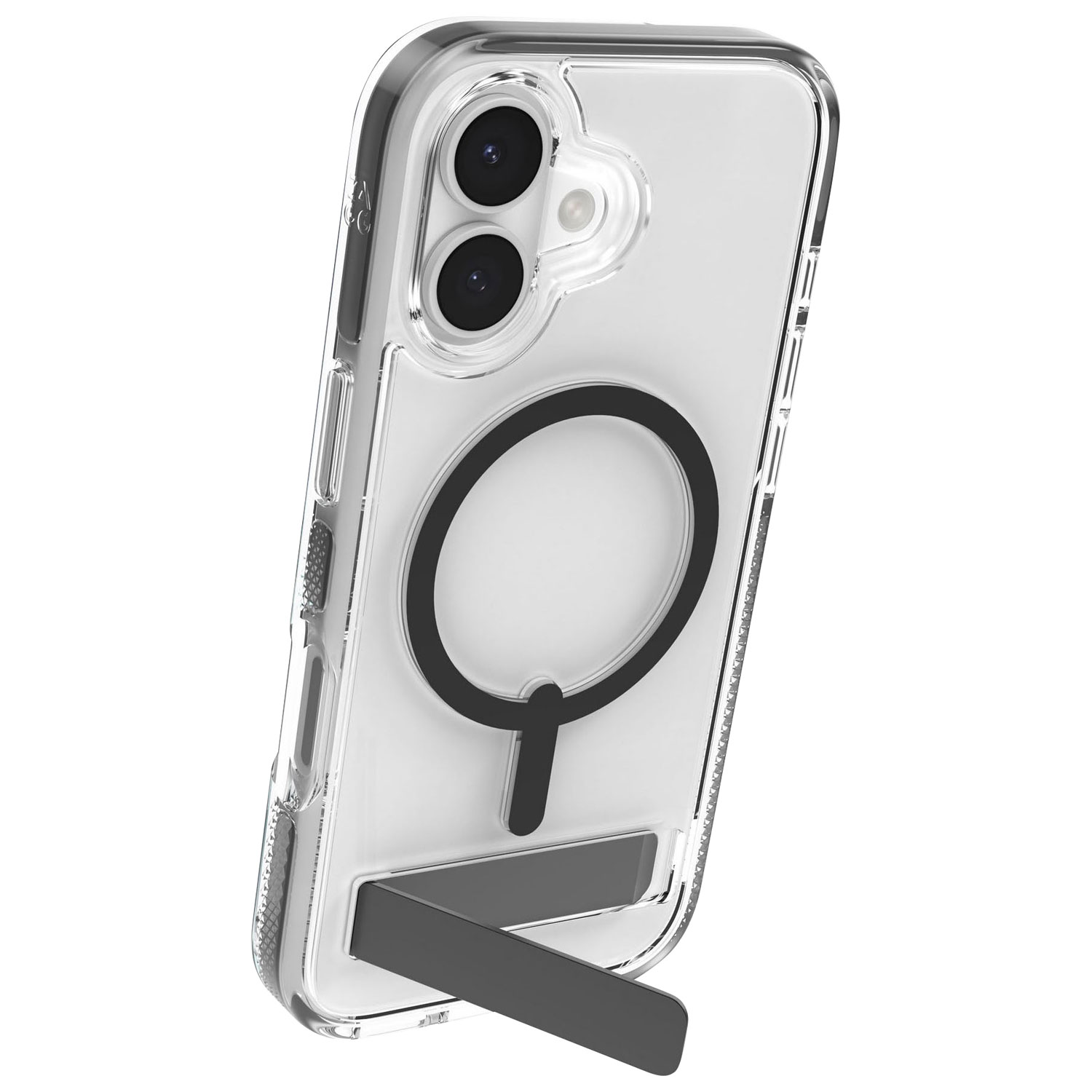 Étui rigide ajusté Santa Cruz Snap de ZAGG avec MagSafe et béquille pour iPhone 17 - Noir