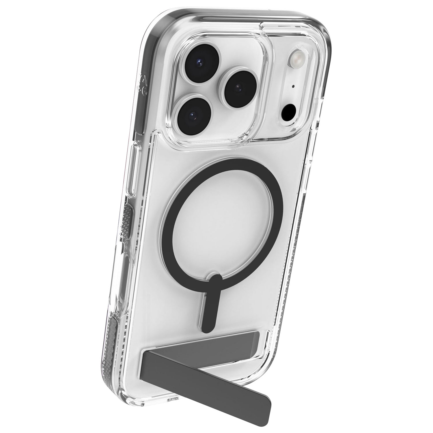 Étui rigide ajusté Santa Cruz Snap de ZAGG avec MagSafe et béquille pour iPhone 17 Pro - Noir