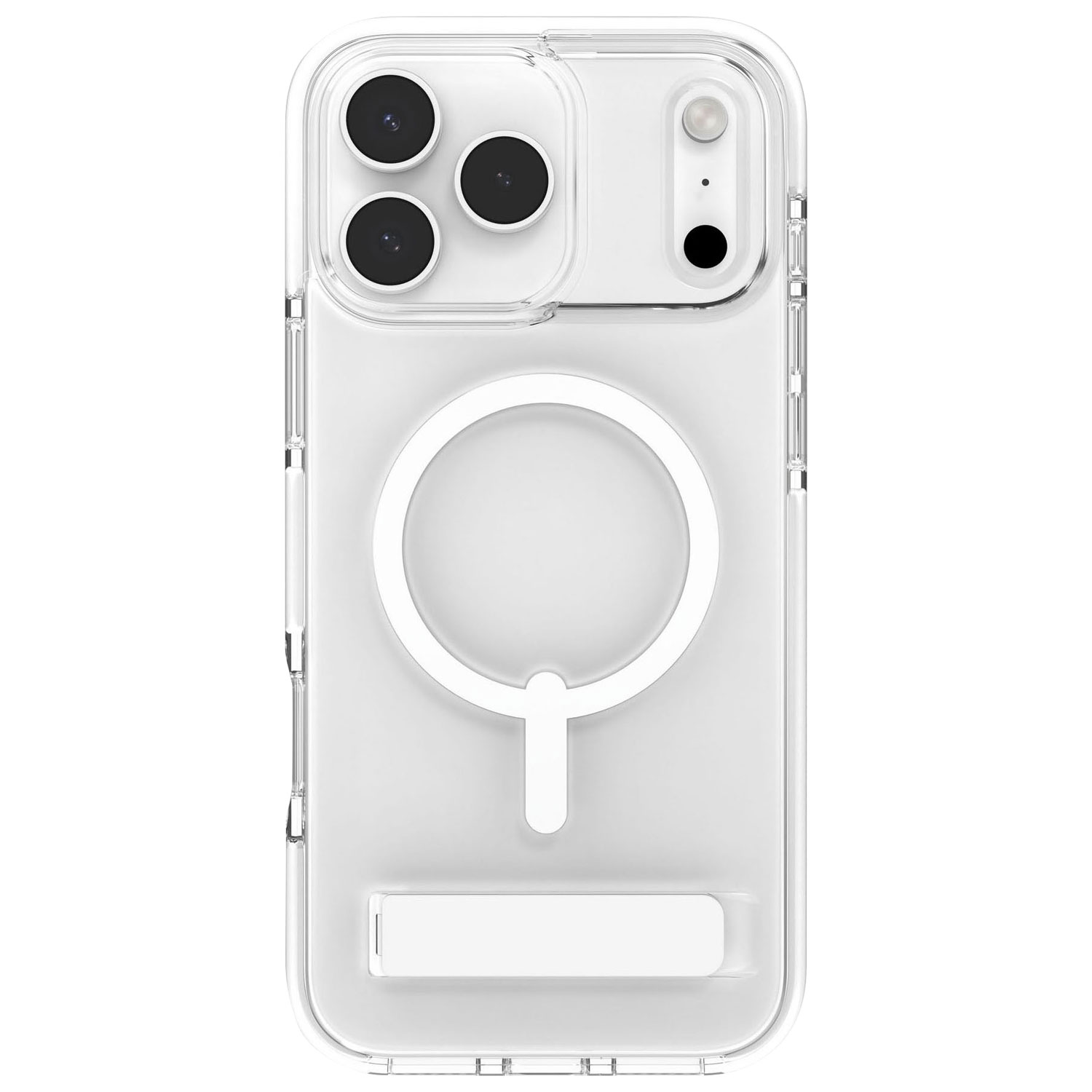 ZAGG Santa Cruz Snap Fitted Hard Shell Case with MagSafe & Kickstand for iPhone 17 Pro Max - White
