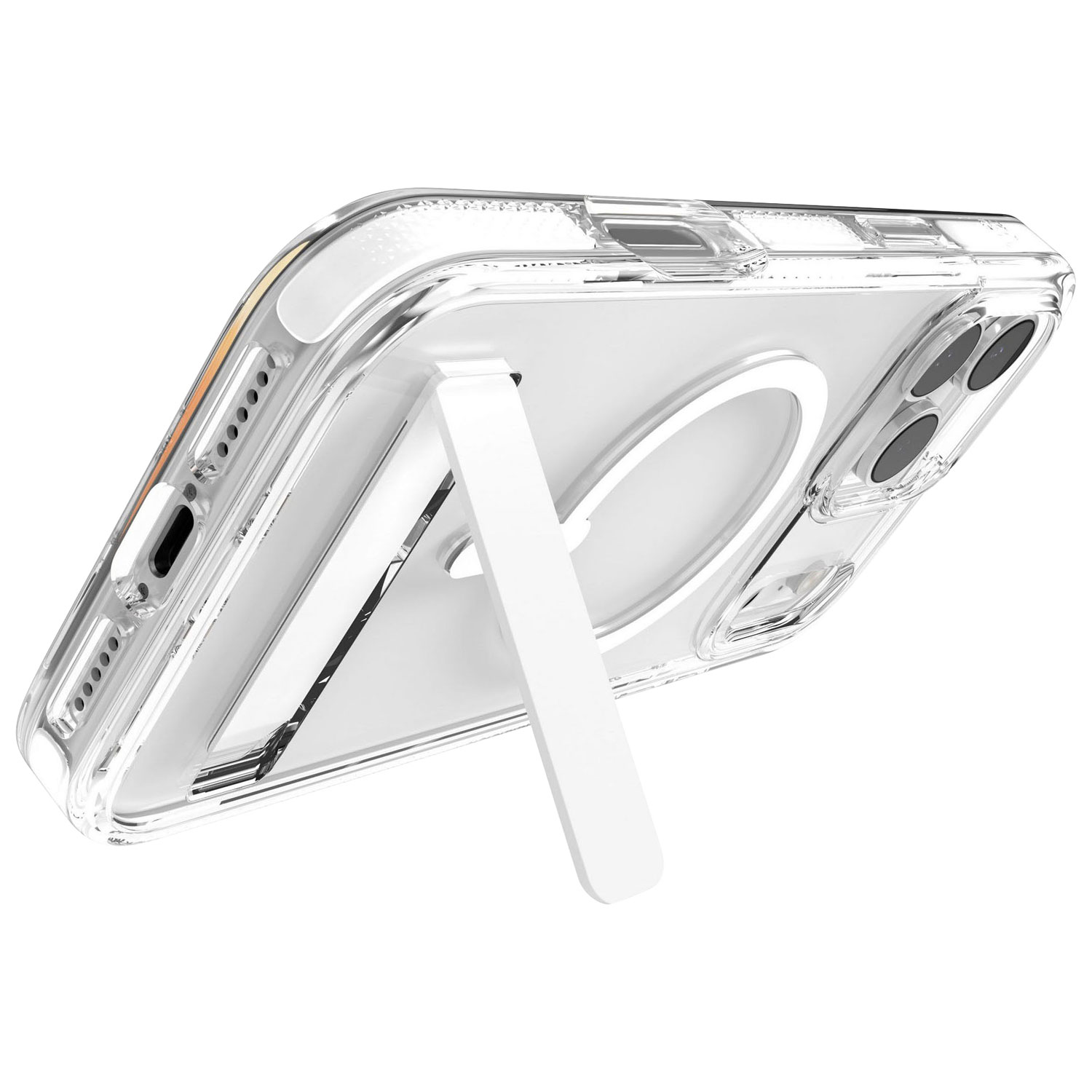 ZAGG Santa Cruz Snap Fitted Hard Shell Case with MagSafe & Kickstand for iPhone 17 Pro Max - White