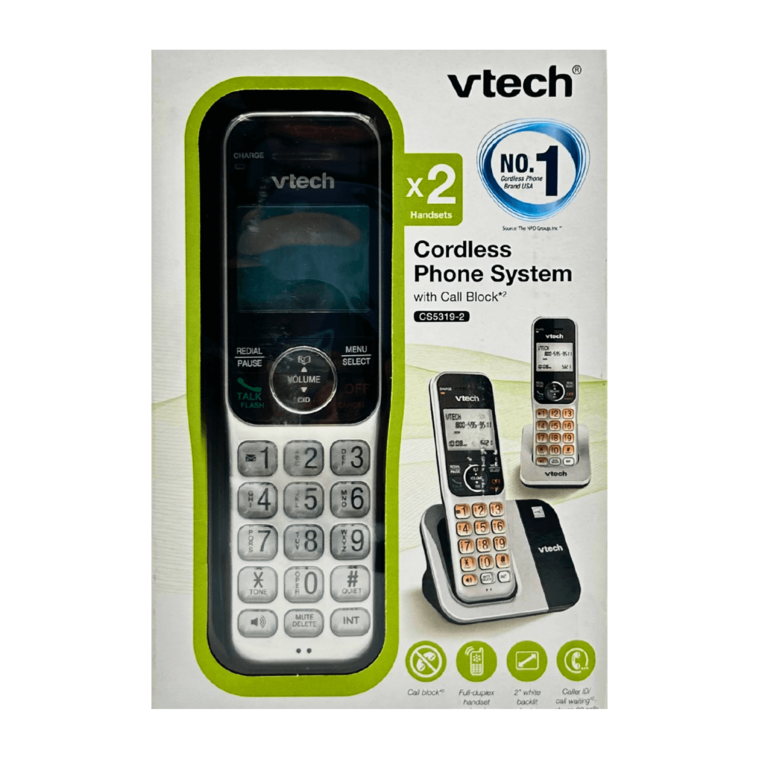 Système téléphonique sans fil VTech à 2 combinés CS5319-2 - Remis à neuf