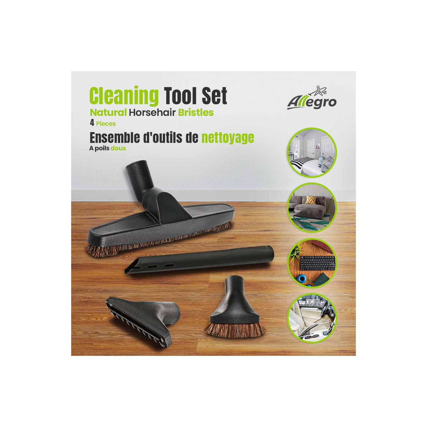 Trousse d'accessoires POWERHOUSE PRO pour aspirateur central ALLEGRO de luxe 625 AW-165&nbsp;po Waterlift-30&nbsp;pi Turbo fabriqué au Canada