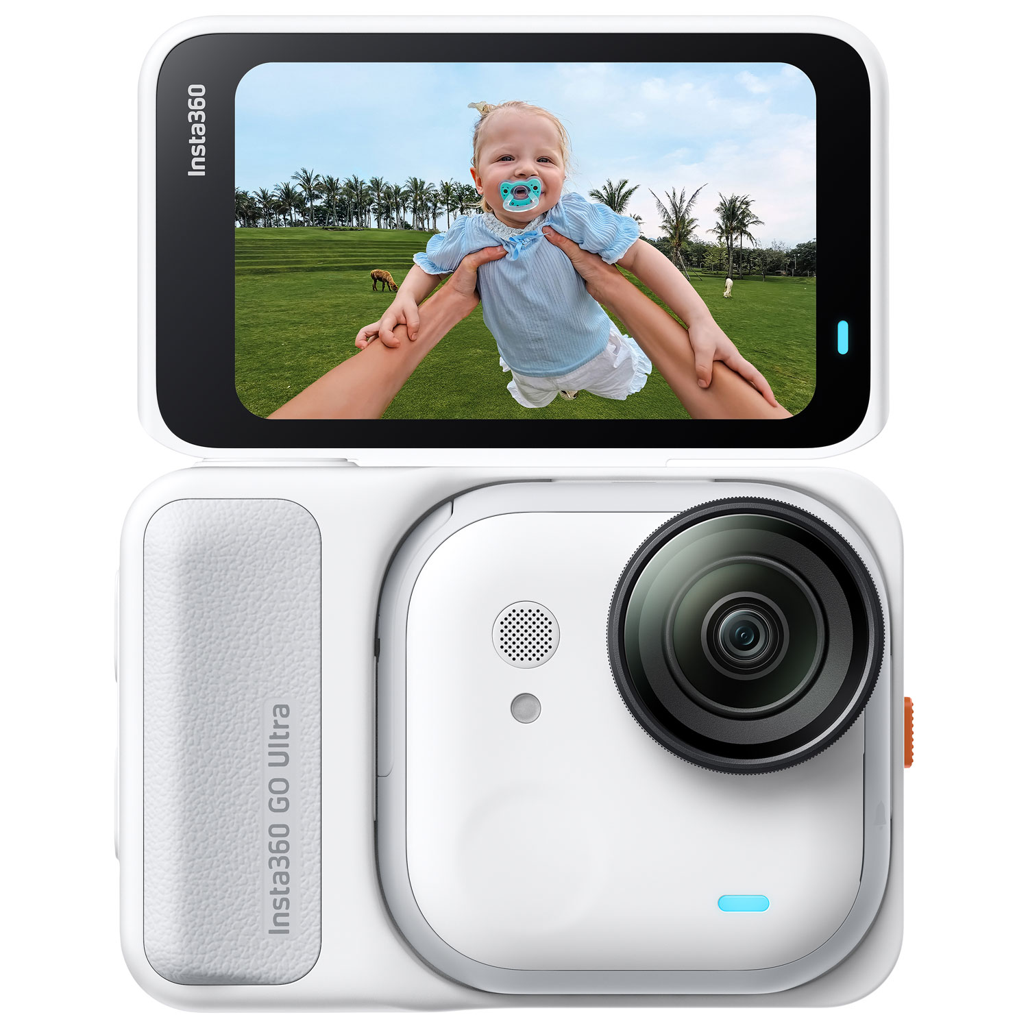 Caméra de sport étanche 4K 360° GO Ultra d'Insta360 - Blanc