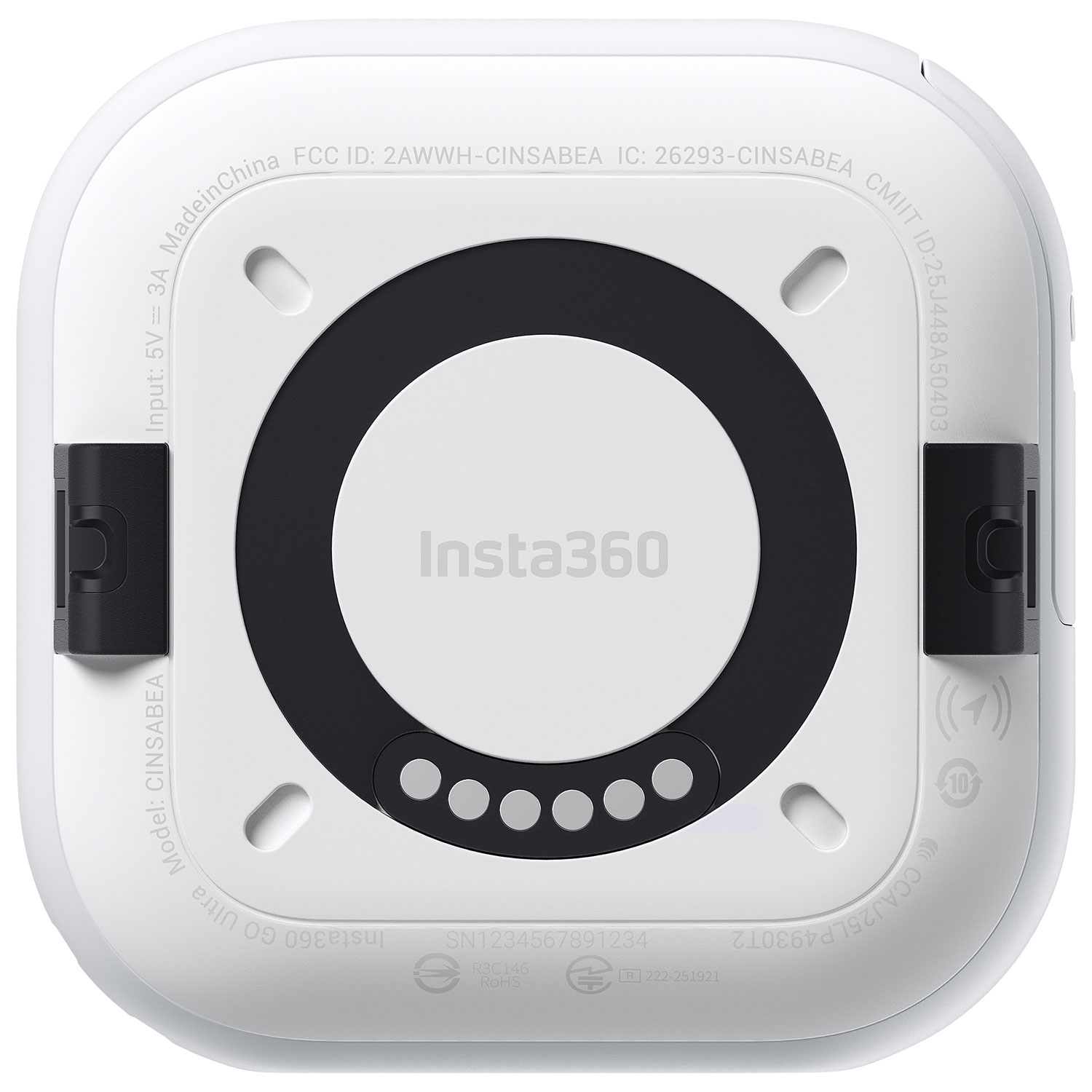 Caméra de sport étanche 4K 360° GO Ultra d'Insta360 - Blanc