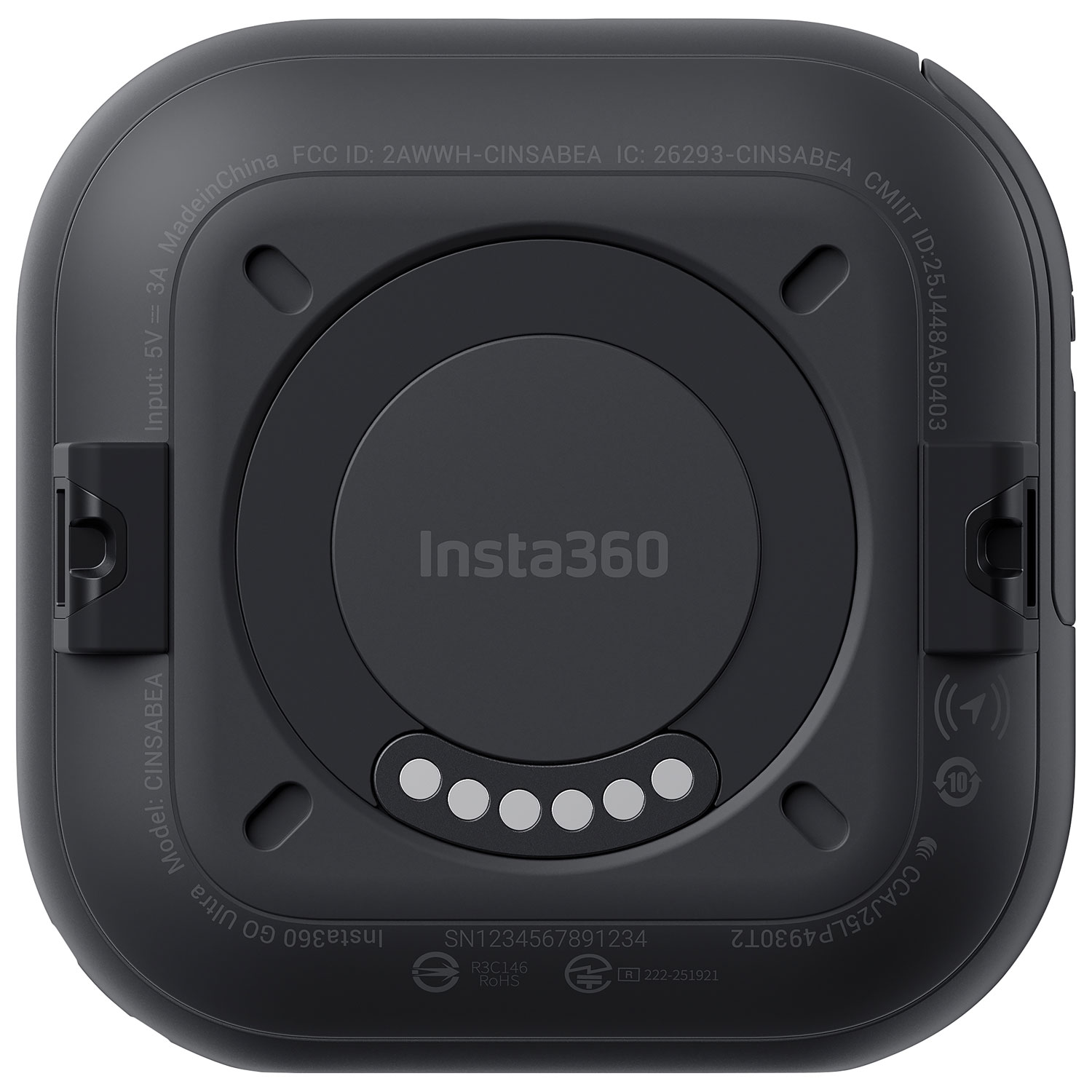Caméra de sport étanche 4K 360° GO Ultra d'Insta360 - Noir