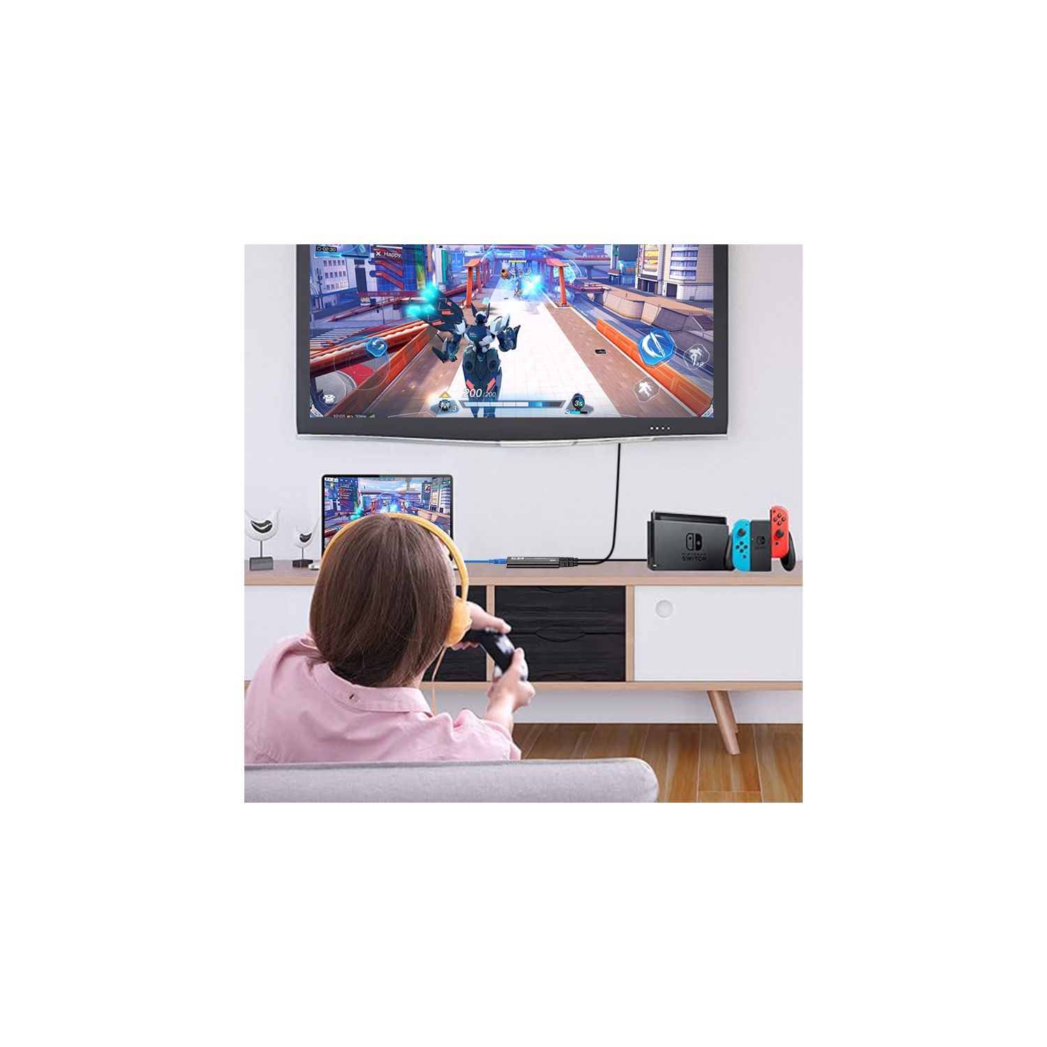 Carte de saisie vidéo HDMI, 1080p 60 ips, carte de saisie HDMI à USB 3,0 pour diffusion en continu avec appareil photo/Xbox/PS4/PS5/PC/OBS