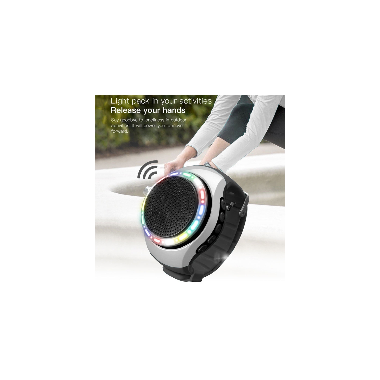 Wearable Portable Waterproof Bluetooth Speaker Watch Clip Speaker MP3 Player Handsfree Clear Call Speakerphone,Selfie for Working, Running, Cycling
