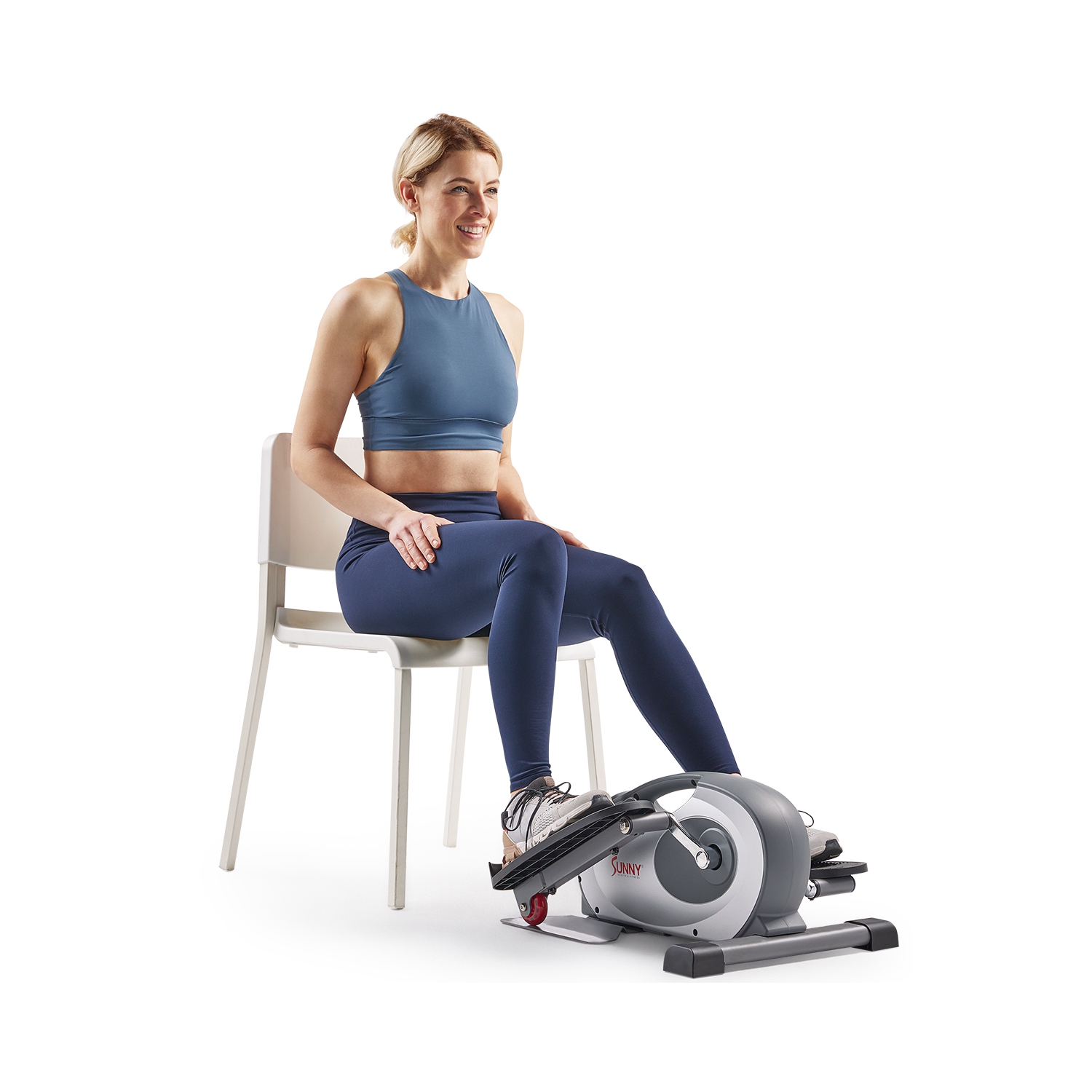 Exerciseur elliptique portatif magnétique intelligent sous le bureau de Sunny Health & Fitness - SF-E323017