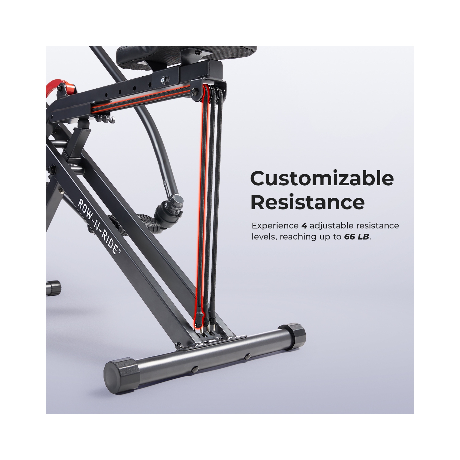 Entraîneur multifonction intelligent Row-N-Ride tout le corps ajustable de Sunny Health & Fitness – SF-A022070