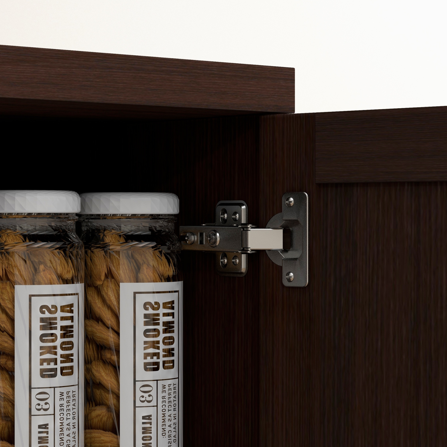 HOMCOM 63" Kitchen Pantry Cabinet with Shaker Doors, Modern Freestanding Tall Buffet Storage Cabinet with Adjustable Shelves, Distressed Dark Brown