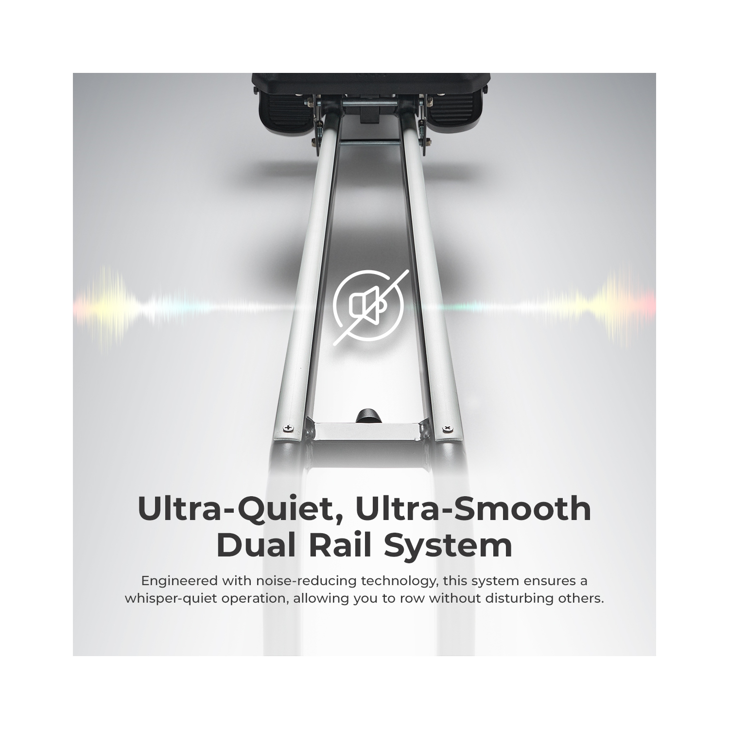 Rameur magnétique intelligent avec rail double coulissant de Sunny Health & Fitness - SF-RW523021