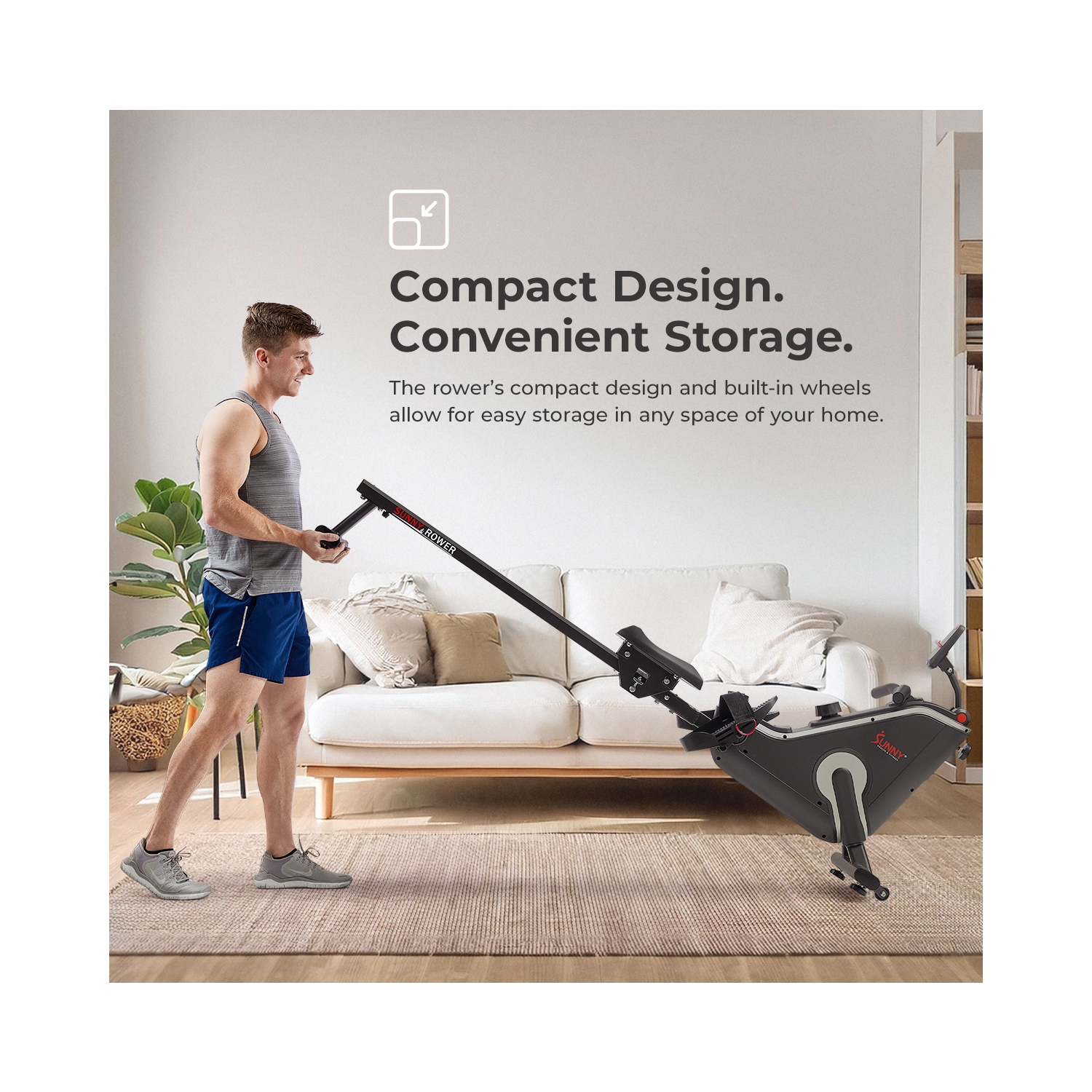 Rameur magnétique intelligent Corezy de Sunny Health & Fitness - SF-RW523043