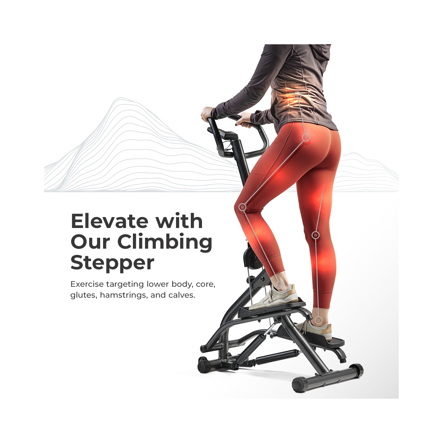 Simulateur d'escalier d'escalade de Sunny Health & Fitness avec guidon – SF-S021001