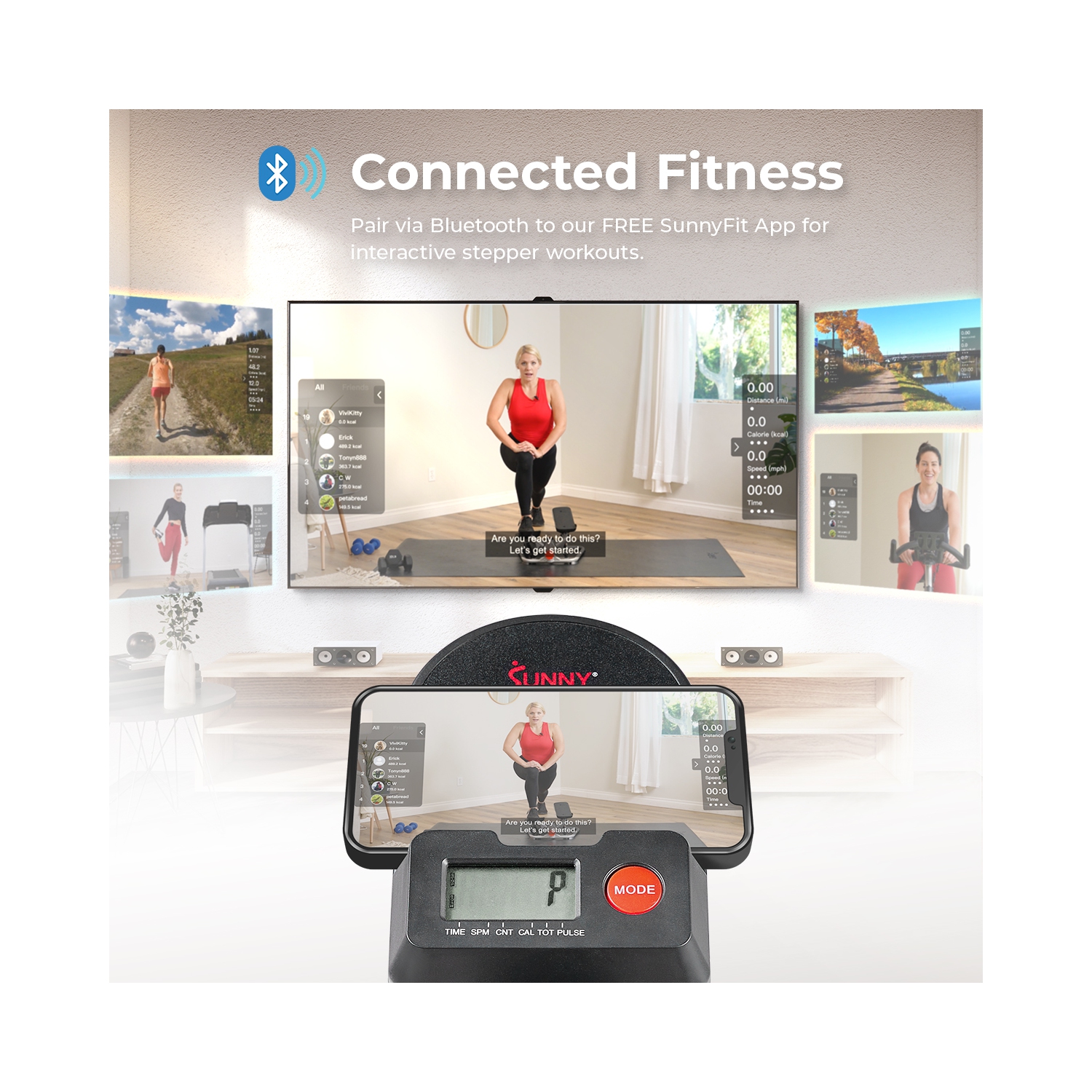 Simulateur d'escalier d'escalade de Sunny Health & Fitness avec guidon – SF-S021001