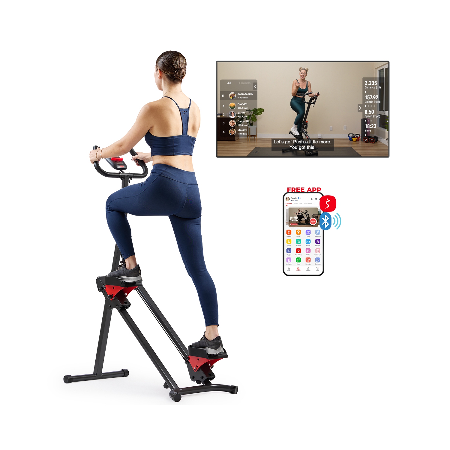 Monteur d'escalier pliable intelligent de Sunny Health & Fitness - SF-S024035