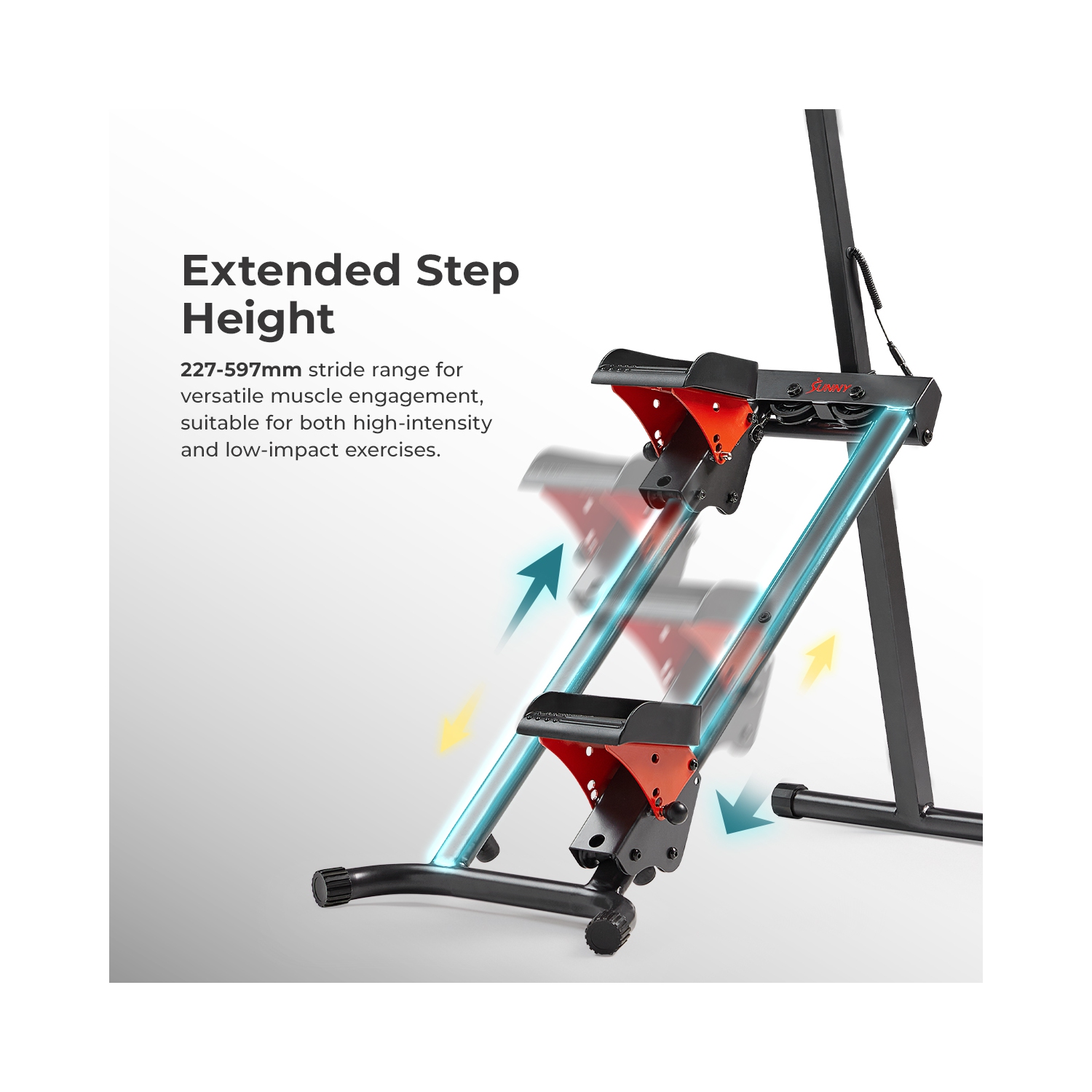 Monteur d'escalier pliable intelligent de Sunny Health & Fitness - SF-S024035