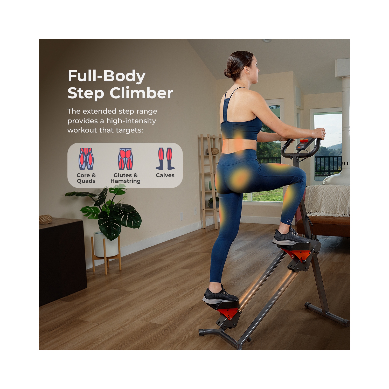 Monteur d'escalier pliable intelligent de Sunny Health & Fitness - SF-S024035