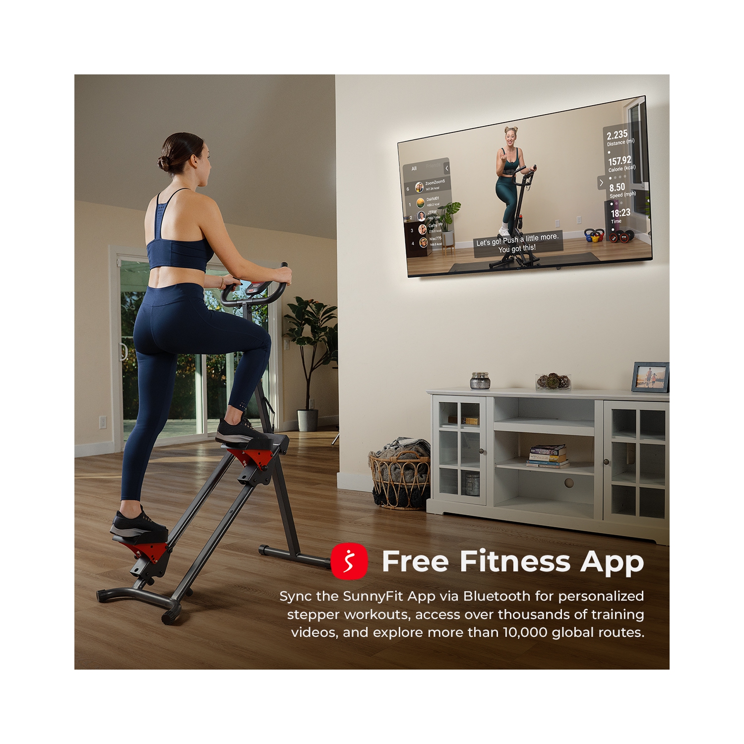 Monteur d'escalier pliable intelligent de Sunny Health & Fitness - SF-S024035