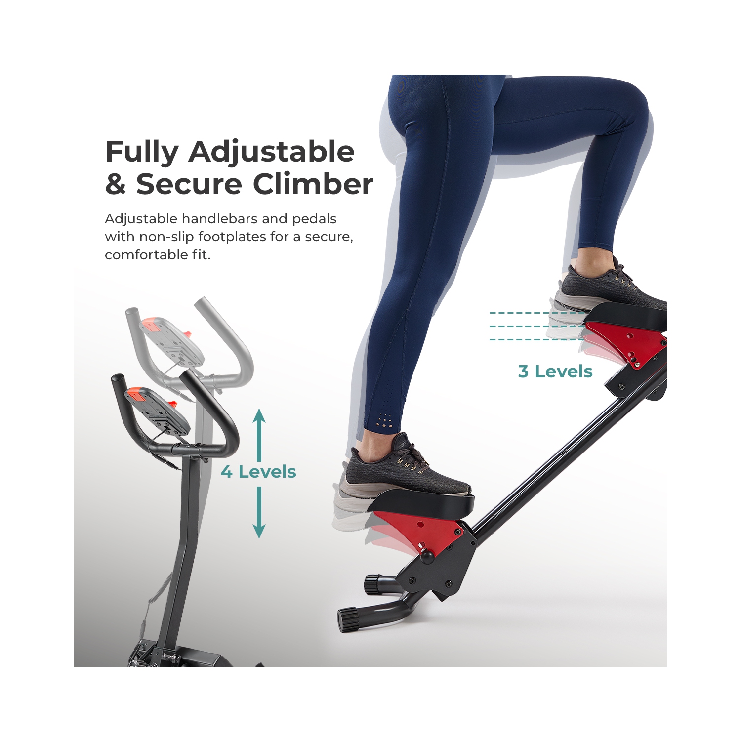 Monteur d'escalier pliable intelligent de Sunny Health & Fitness - SF-S024035