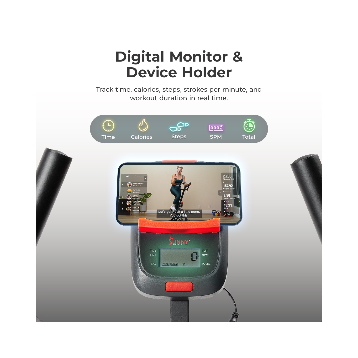 Monteur d'escalier pliable intelligent de Sunny Health & Fitness - SF-S024035