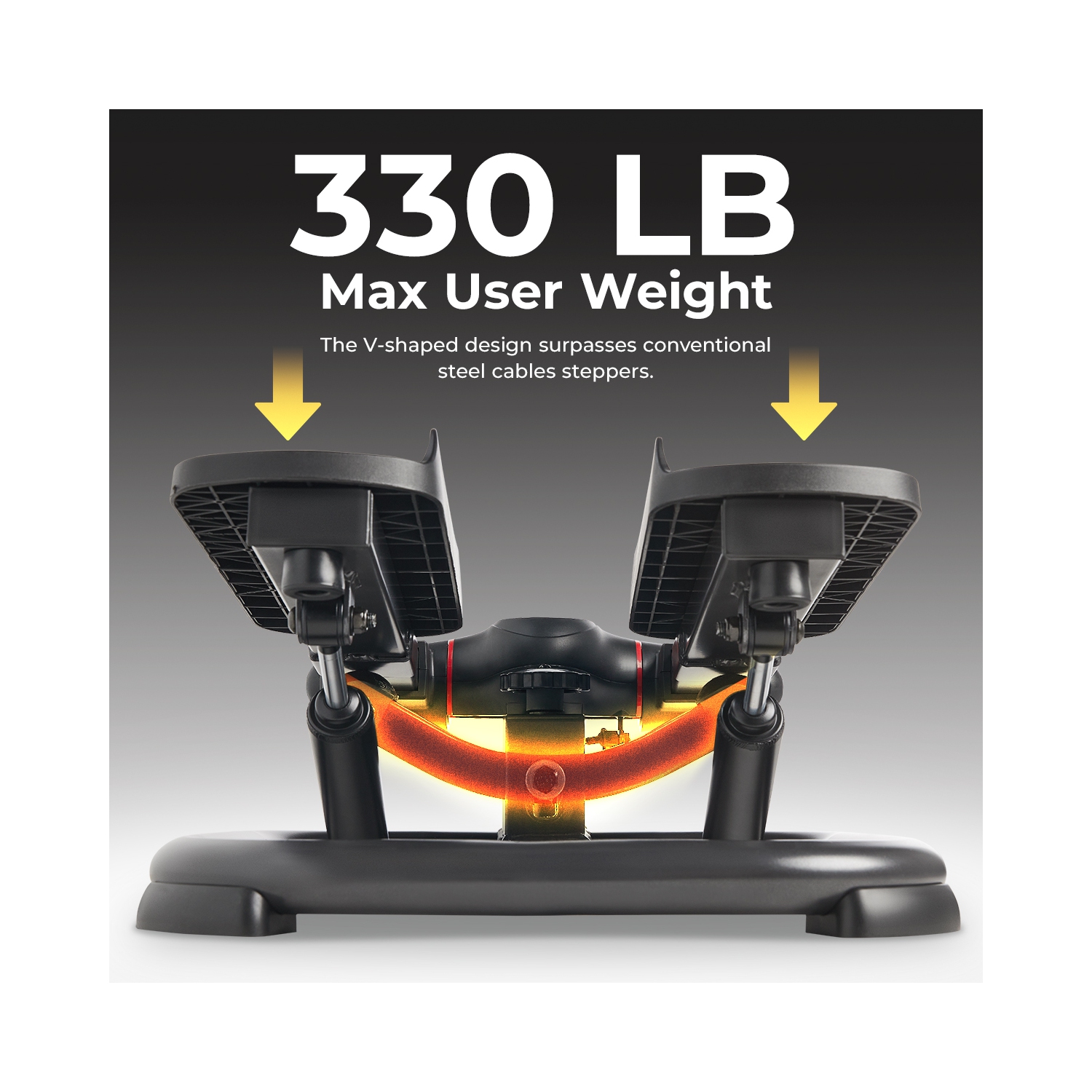 Simulateur d'escalier de Sunny Health & Fitness avec bandes élastiques – SF-S021054