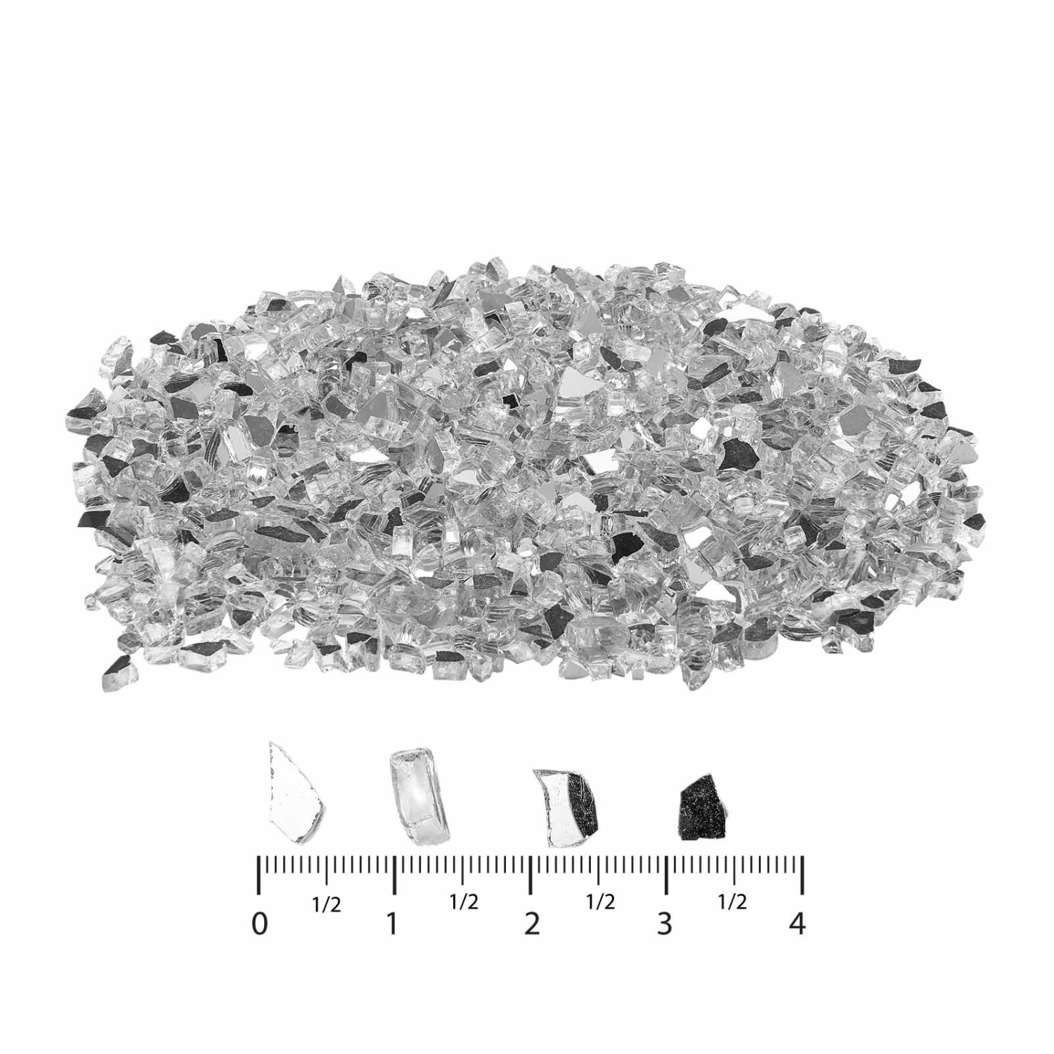 VEVOR 10 LBS / 4.5 KG Fire Glass,High-Temperature Resistant Fireplace Rocks, 1/2-Inch / 12.7 mm Reflective & Smokeless Firepit Glass Rock, High