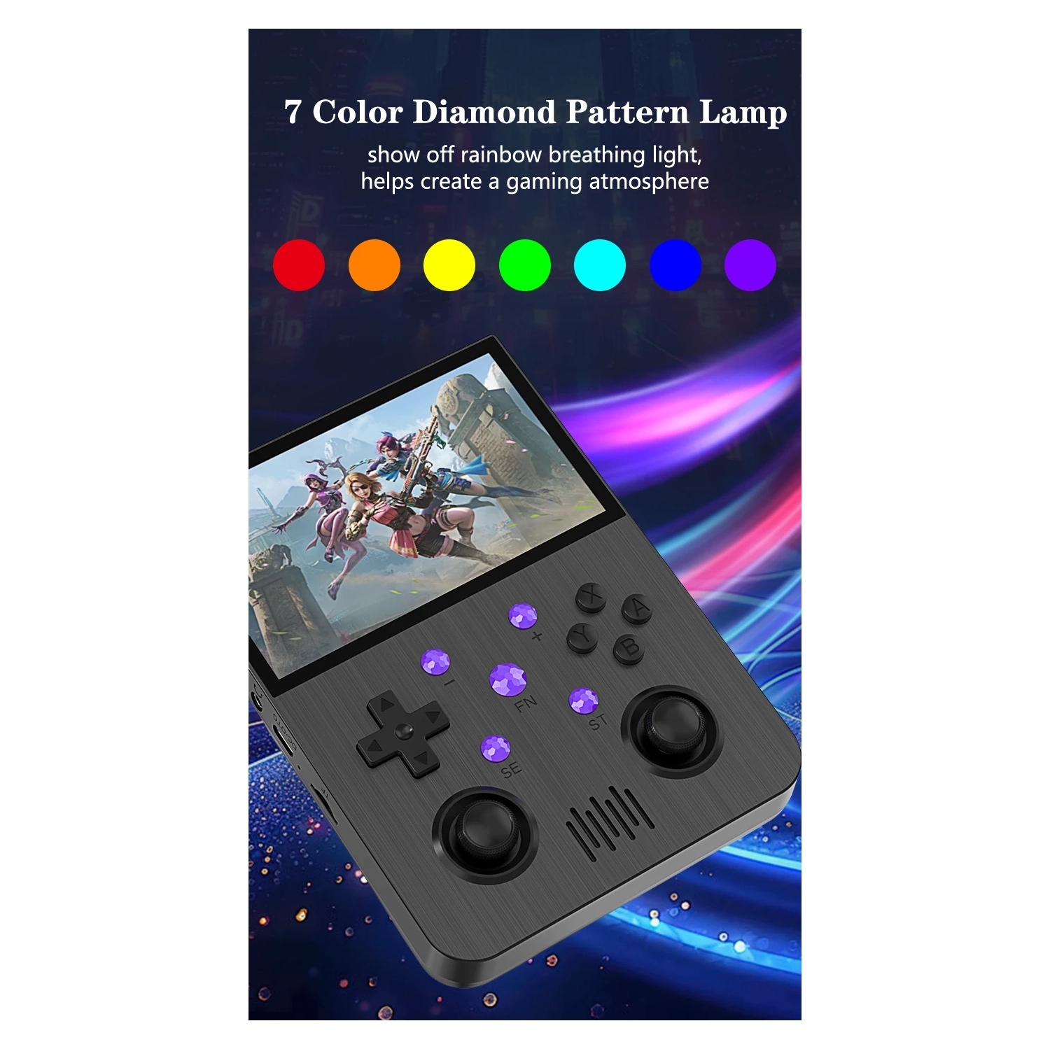 Console de jeu portative G30 Open Source IPS HD PSP Retro manette de 4,3 pouces Joystick Arcade Nouveau modèle, équipé d'une carte 64 Go,