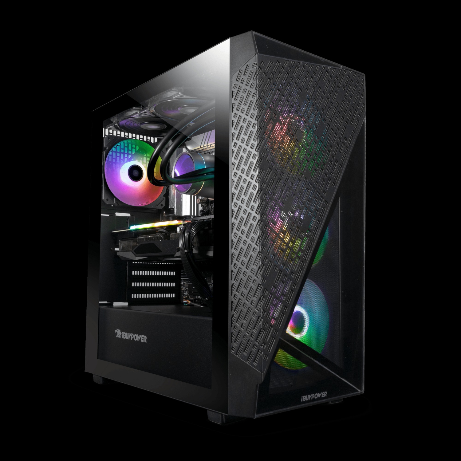 Refurbished(Excellent) iBUYPOWER Slate 6 Mesh Gaming Desktop, RGB Liquid Cooled, Intel Core i5-13600KF, NVIDIA GeForce RTX 4060, 16GB DDR5, 1TB NVMe
