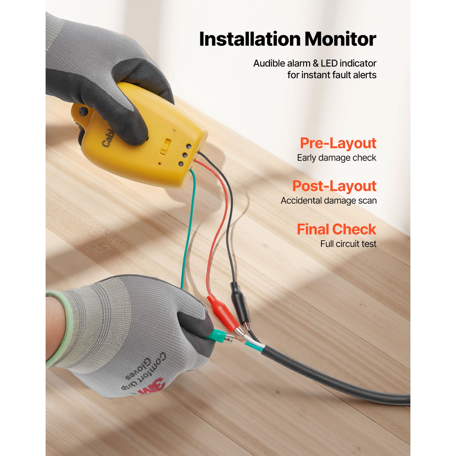 VEVOR 80 sqft Floor Heating Mat System, 120V Electric Radiant Heated Floor System, with Decoupling Membrane & Smart Control Thermostat & Alarm, Easy