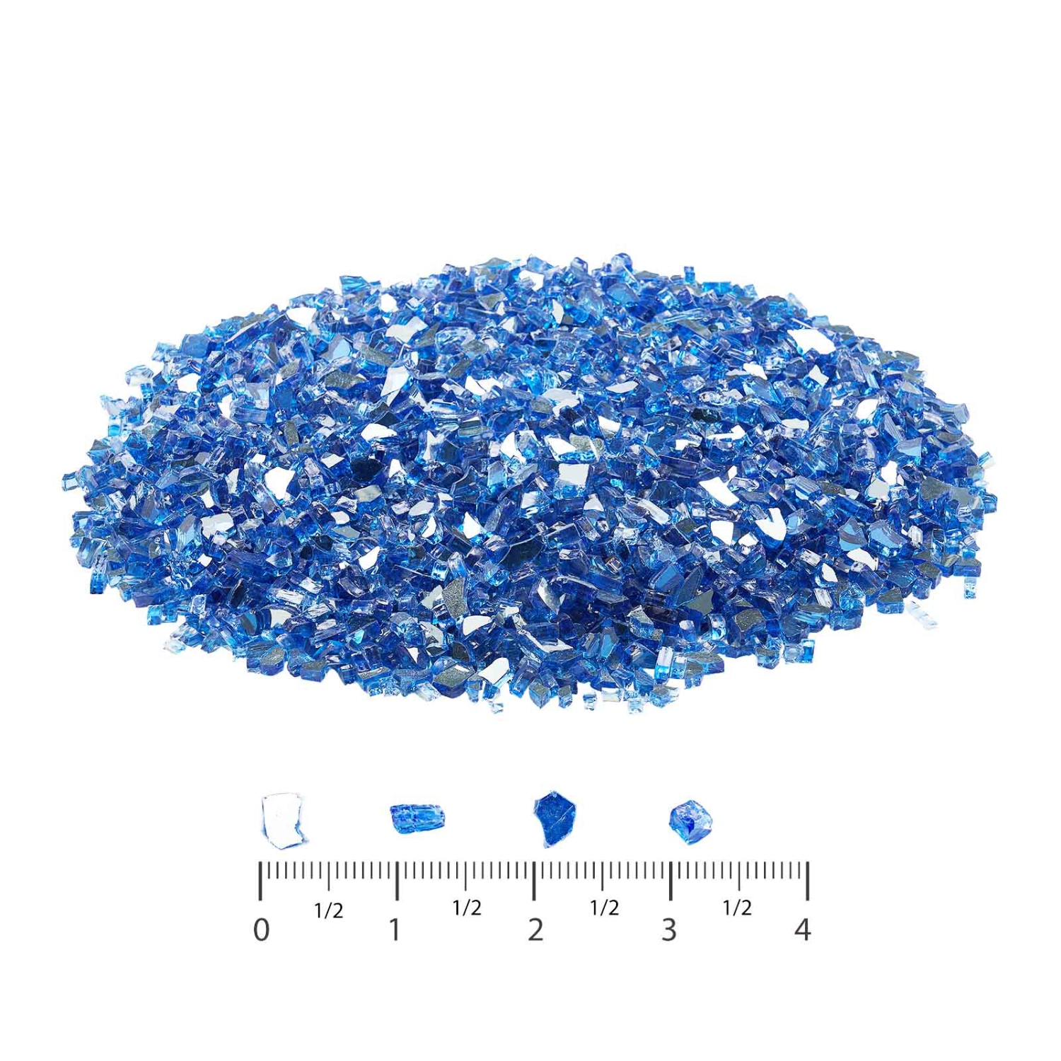 VEVOR 10LBS/4.5KG Fire Glass, High-Temperature Resistant Fireplace Rocks, 1/4 In/6.35mm Reflective+Smokeless Firepit Glass Rock, Stone Landscaping