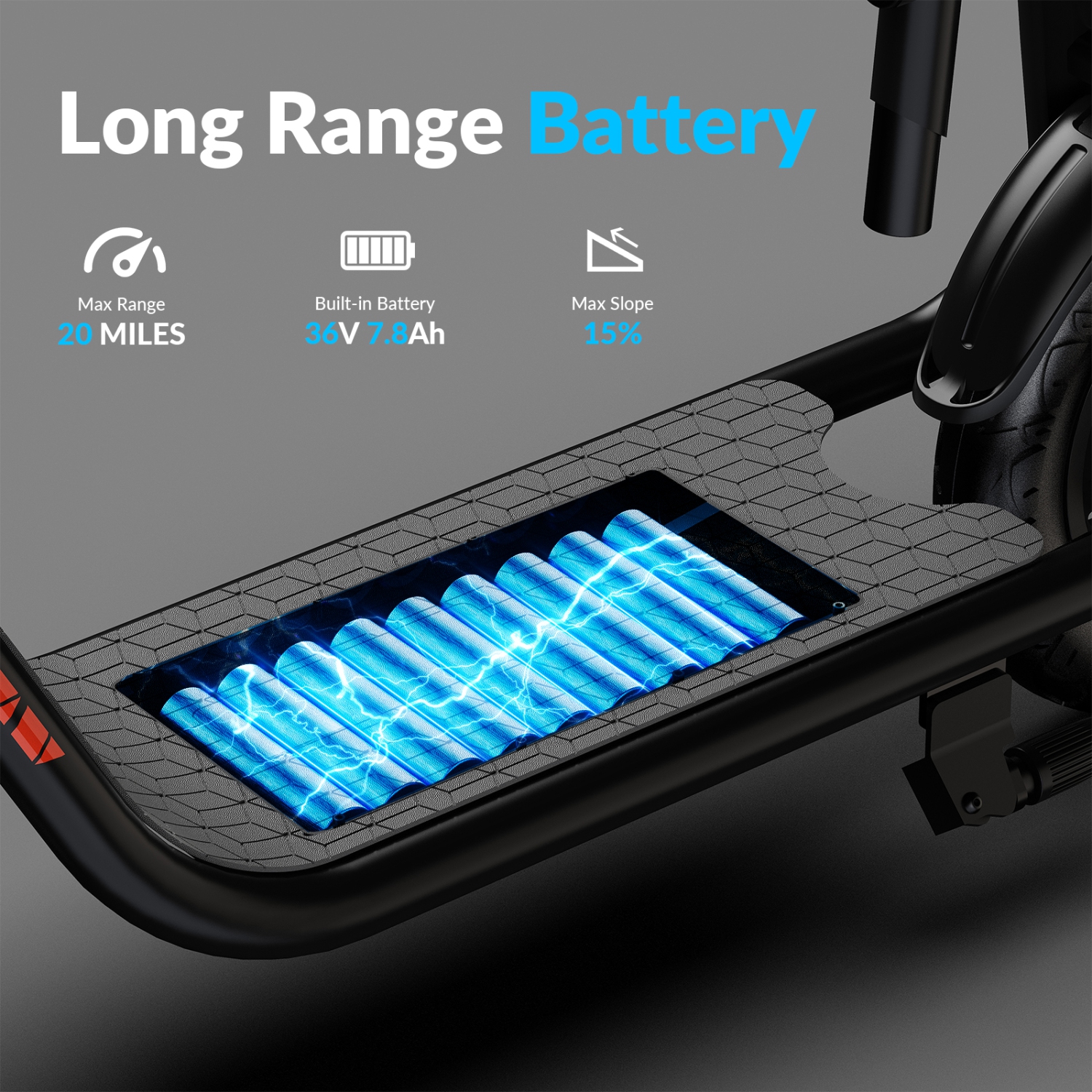 Trottinette électrique pliable Commuter 5E WHEEL avec siège et panier – Autonomie de 20&nbsp;km, moteur 500&nbsp;W, pneus pneumatiques de 12&nbsp;po,