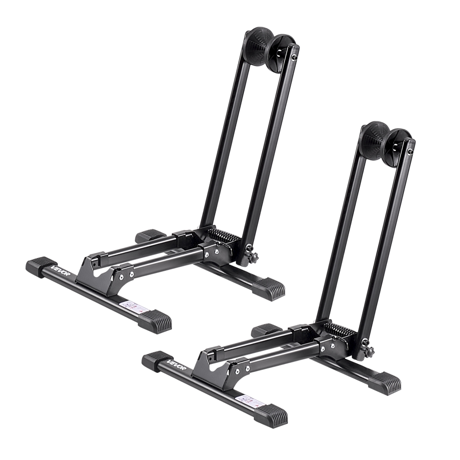 VEVOR 2 Pack Bike Racks , Fits 20 to 29 Inch Mountain & Road Bikes, Alloy Steel Rust-Resistant Bike Floor Stand Rack, Foldable Bicycle Stand for