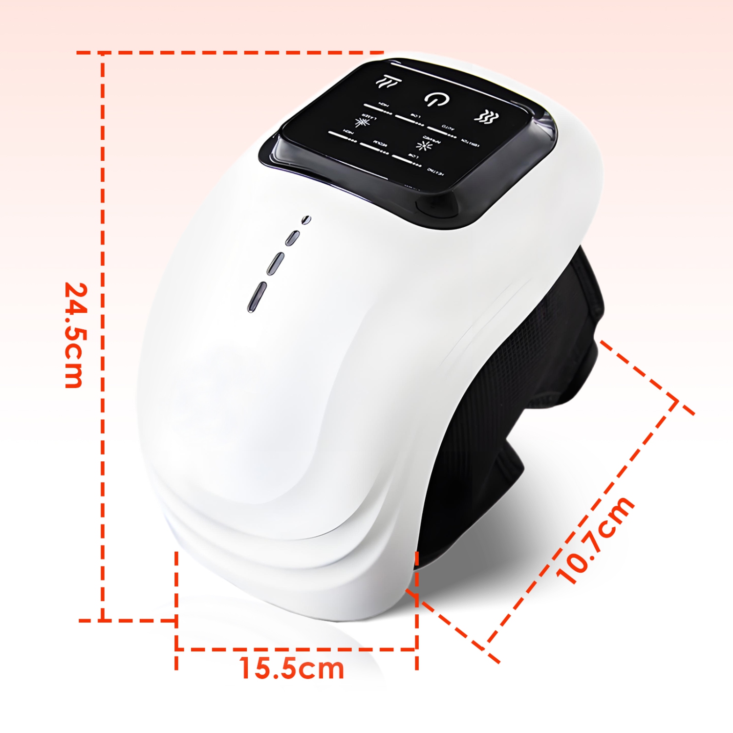Infrared Therapeutic Knee Massager with Heating Function, 3 in 1 Wireless Knee Massager with Dot Screen for Pain Relief