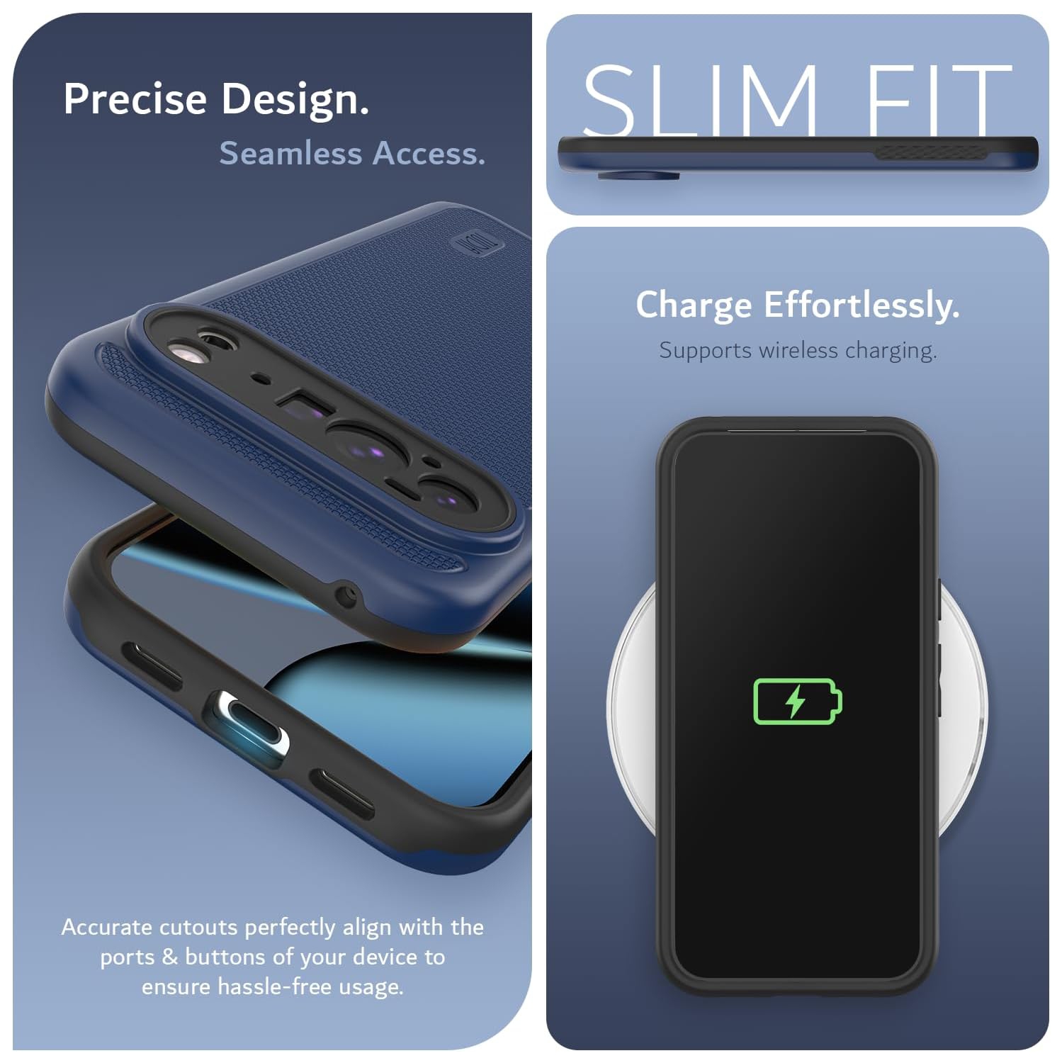 TUDIA MergeGrip Google Pixel 10 Pro XL Case 2025 MagSafe Compatible - Indigo Blue